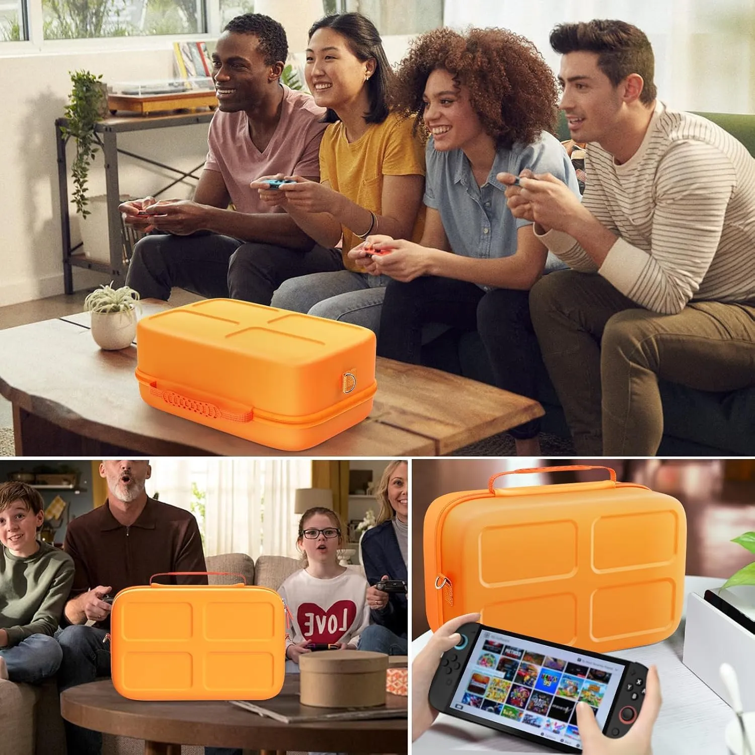 iVoler Custodia di Trasporto compatibile con Nintendo Switch/Nintendo Switch 2, Case da Viaggio Rigido Deluxe per Console Switch e Altri Accessori (Arancio, Switch 2, Standard) - immagine 7