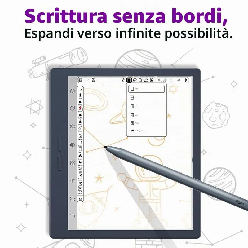 Bigme B7 Pro - Tablet elettronico a colori da 7 pollici con 8+128 GB di memoria e funzione telefono 4G (blu) - immagine 7