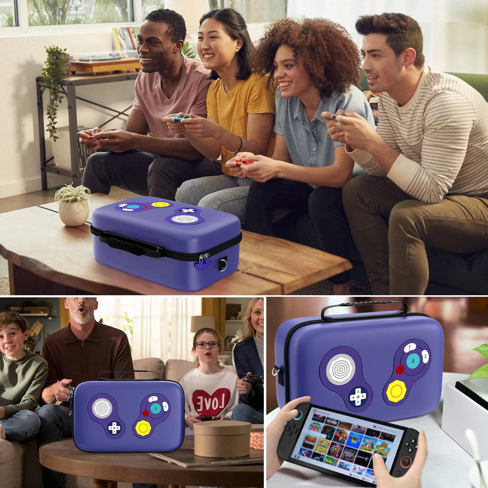 iVoler Custodia di Trasporto compatibile con Nintendo Switch/Nintendo Switch 2, Case da Viaggio Rigido Deluxe per Console Switch e Altri Accessori (Viola, Switch 2, Standard) - immagine 6