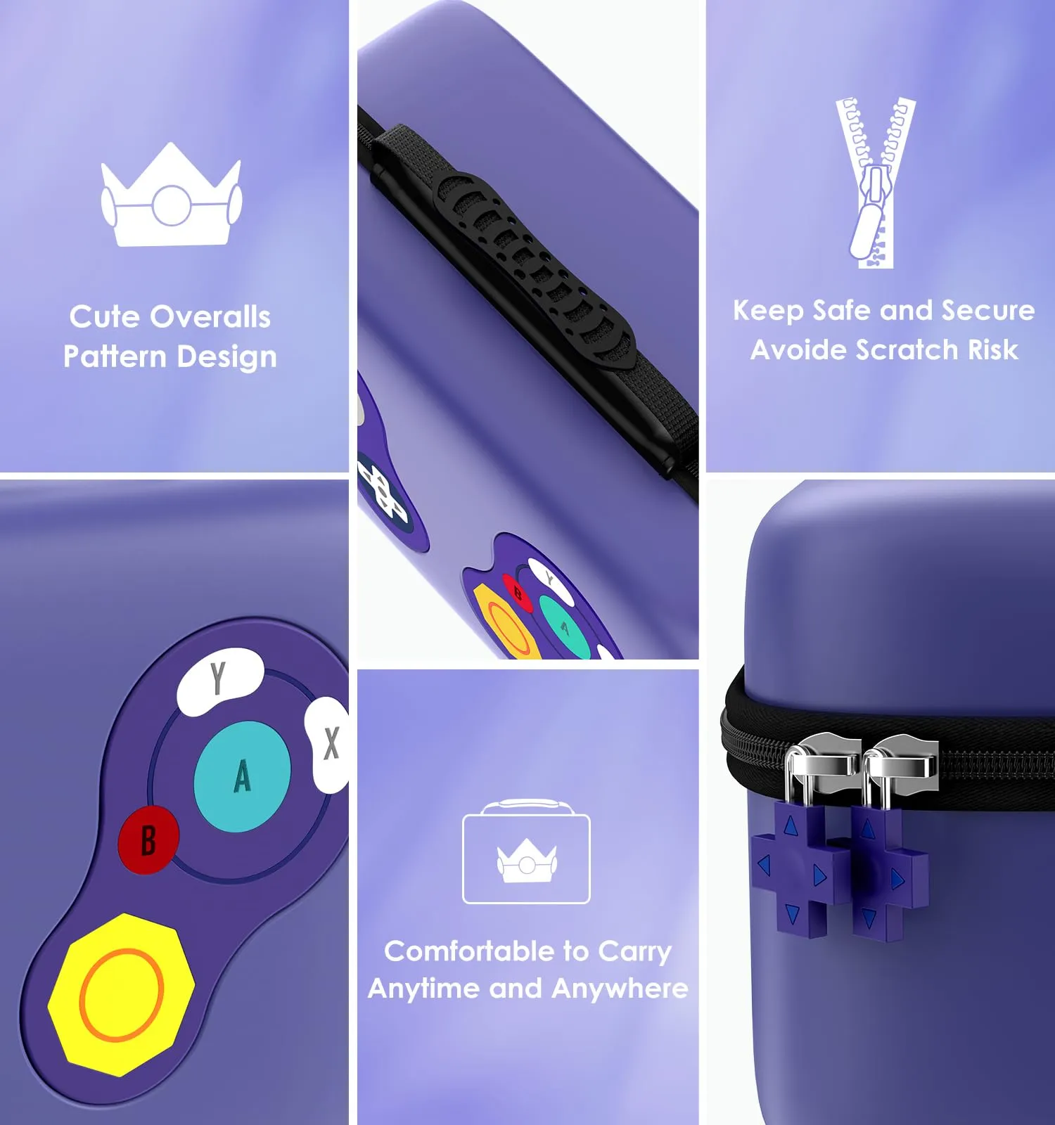 iVoler Custodia di Trasporto compatibile con Nintendo Switch/Nintendo Switch 2, Case da Viaggio Rigido Deluxe per Console Switch e Altri Accessori (Viola, Switch 2, Standard) - immagine 7