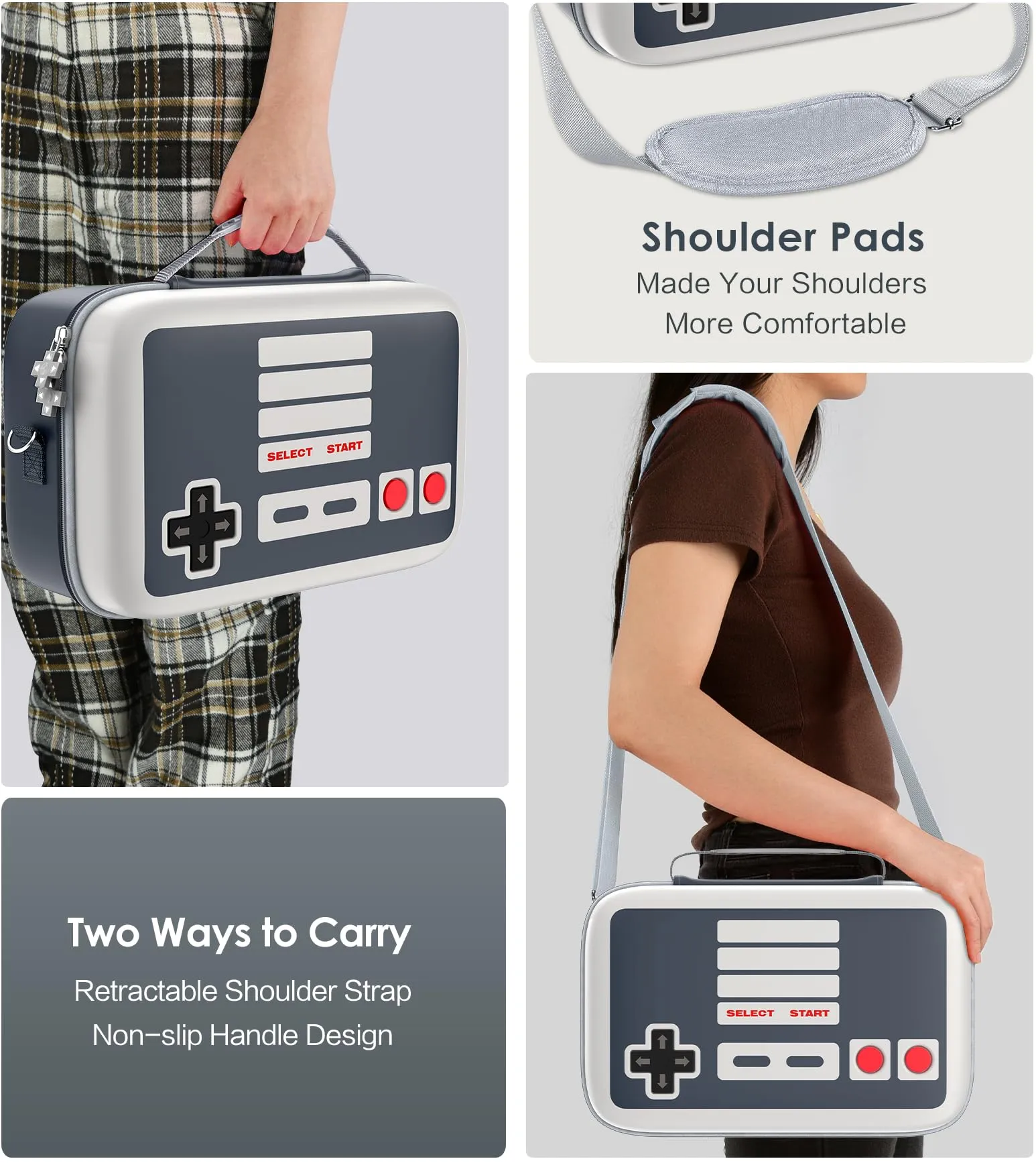 iVoler Custodia di Trasporto compatibile con Nintendo Switch/Nintendo Switch 2, Case da Viaggio Rigido Deluxe per Console Switch e Altri Accessori (RetroShell N3S, Switch 2, Standard) - immagine 4