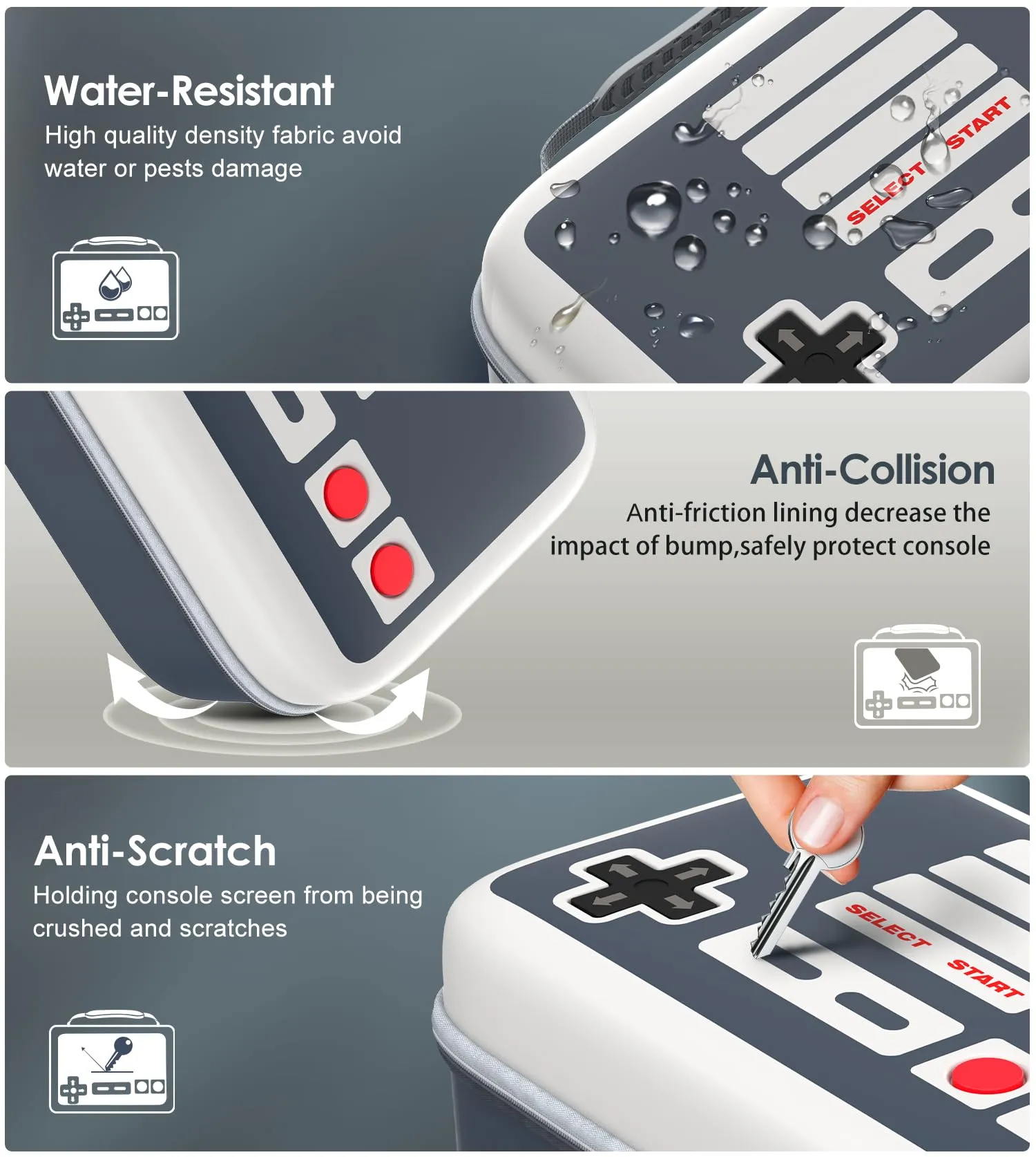 iVoler Custodia di Trasporto compatibile con Nintendo Switch/Nintendo Switch 2, Case da Viaggio Rigido Deluxe per Console Switch e Altri Accessori (RetroShell N3S, Switch 2, Standard) - immagine 8