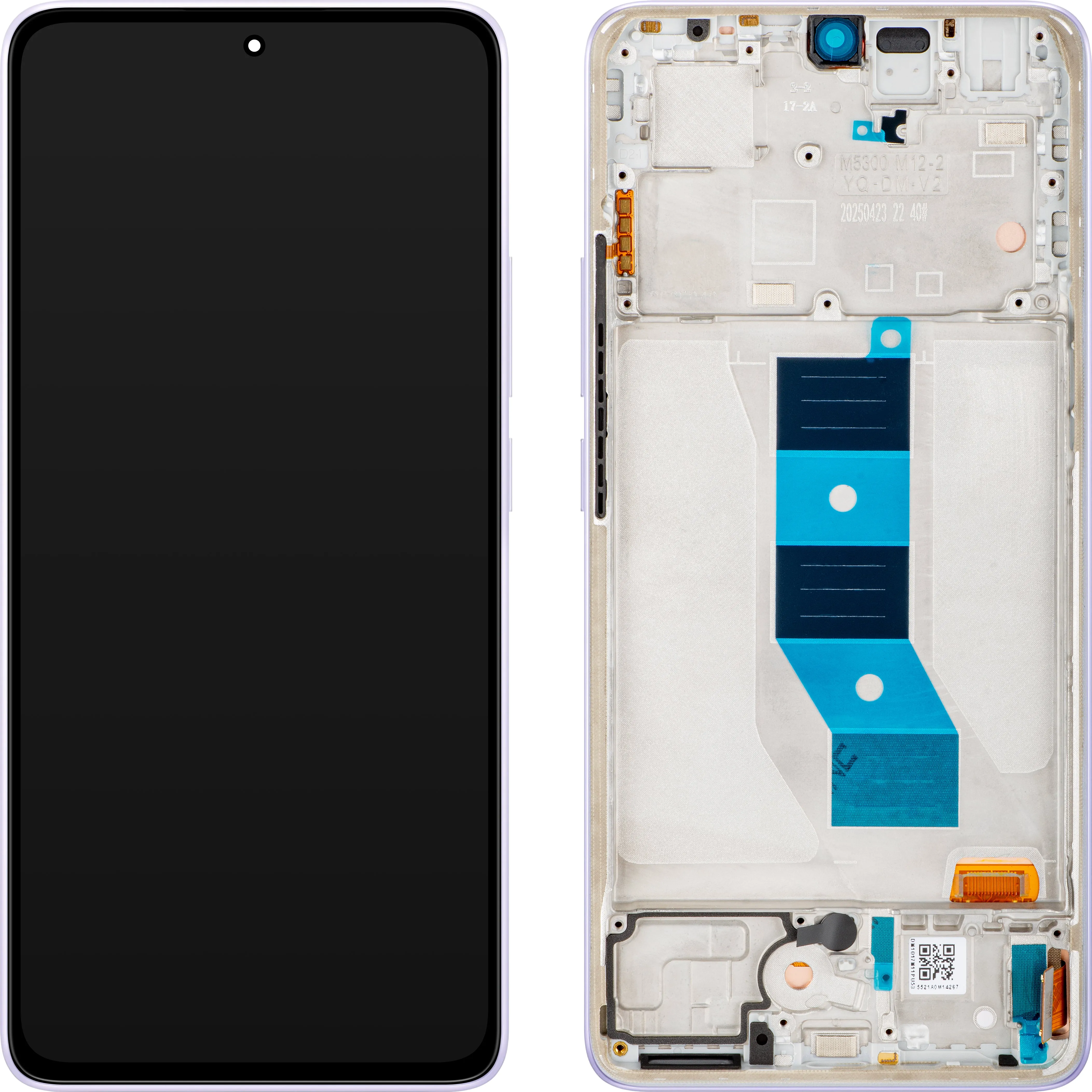 Display con Touchscreen Xiaomi Redmi Note 14 5G, con Cornice, Viola (Lavender Purple), Service Pack 56001900O1700 - immagine 1