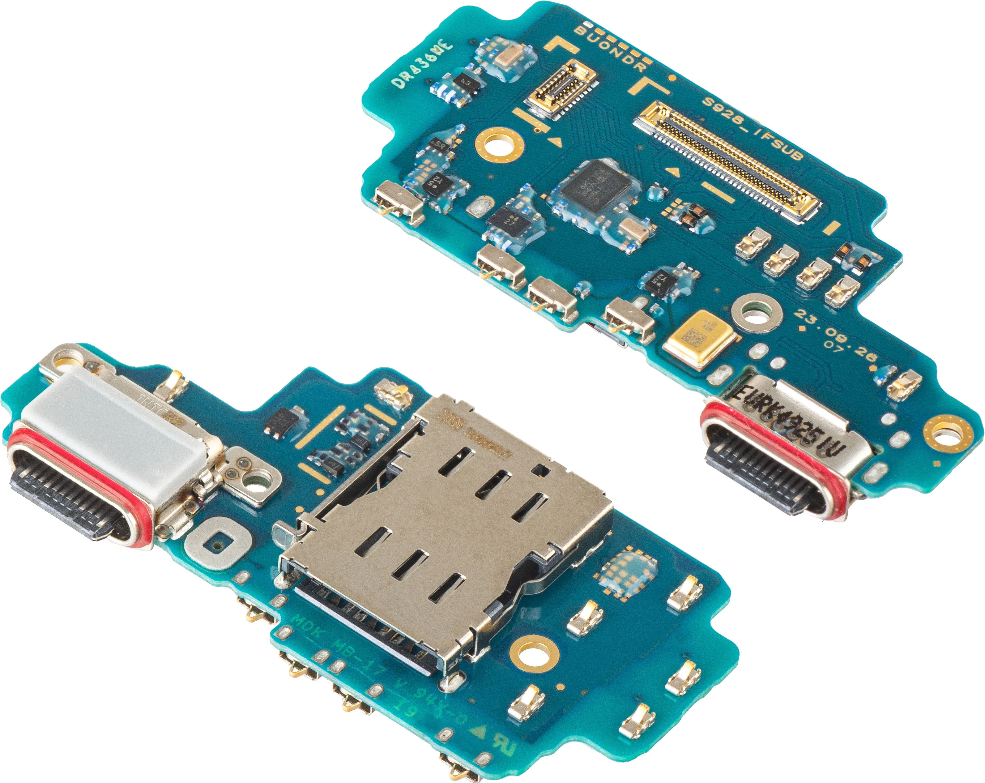 Scheda con Connettore di Ricarica - Microfono - Modulo Lettore SIM Samsung Galaxy S24 Ultra S928, Service Pack GH96-16497A - immagine 1