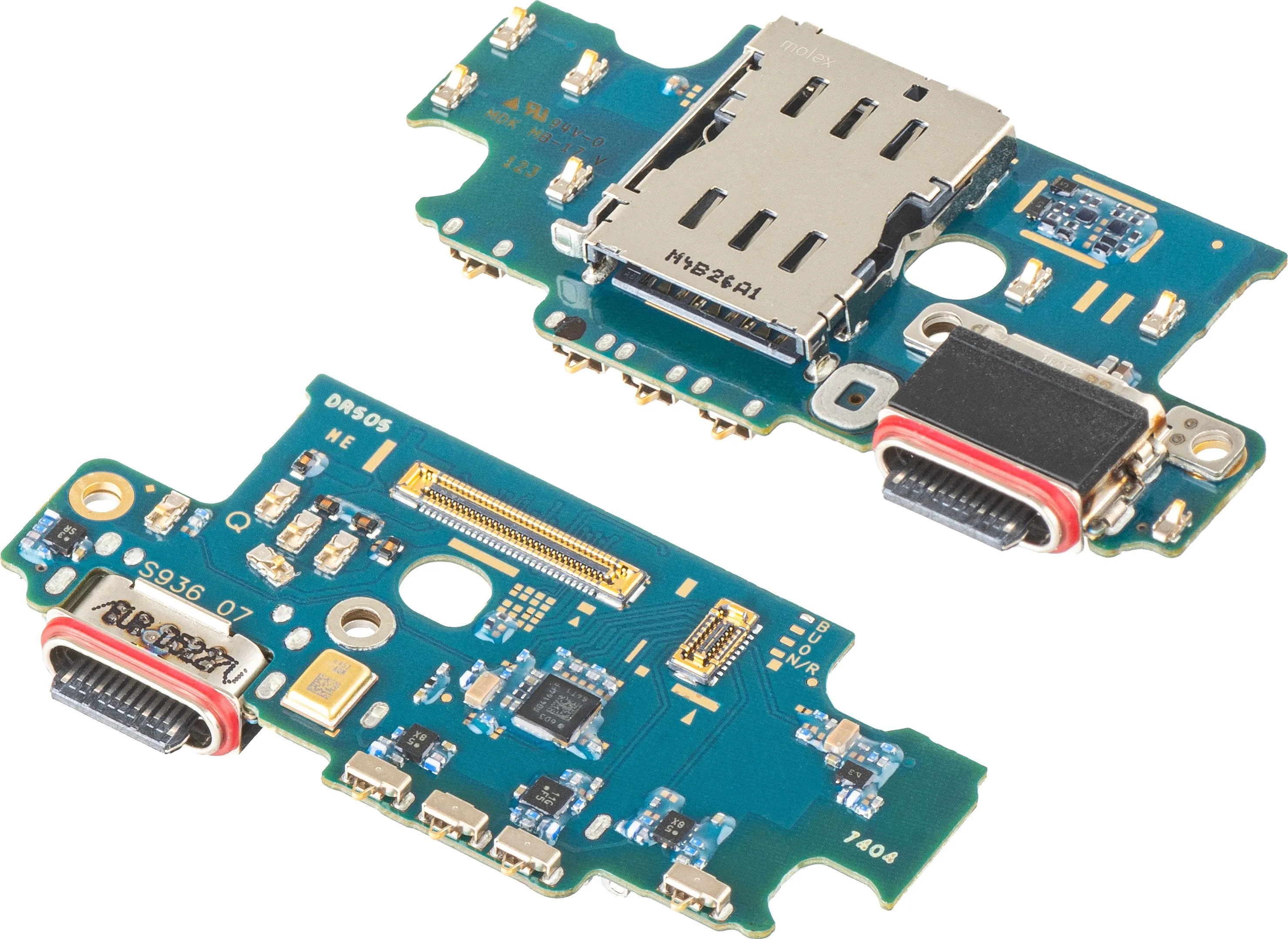 Scheda con Connettore di Ricarica - Microfono - Modulo Lettore SIM Samsung Galaxy S25+ S936, Service Pack GH96-18237A - immagine 1