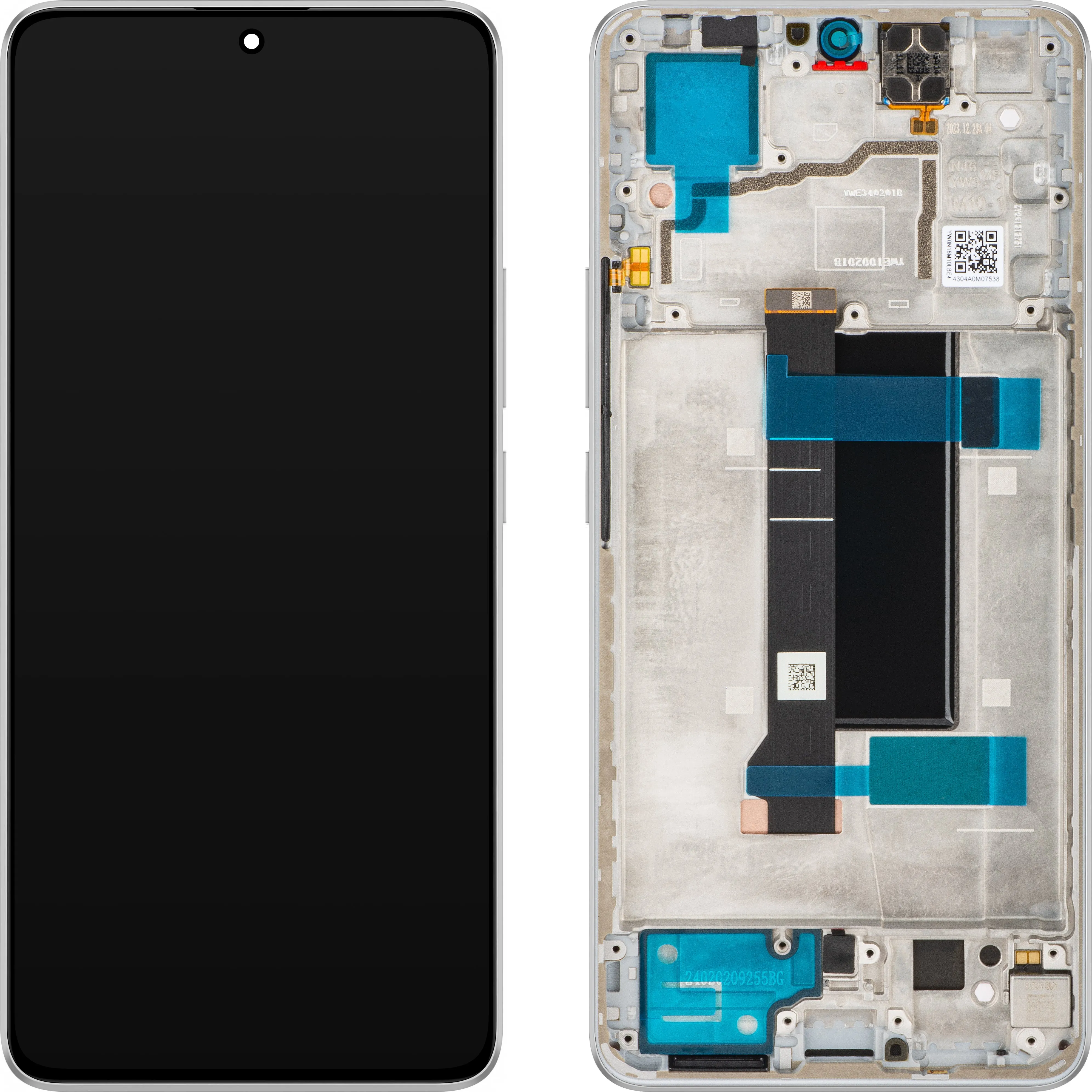 Display con Touchscreen Xiaomi Poco X6 / Redmi Note 13 Pro 5G, con Cornice, Bianco, Service Pack 560001N16P00 - immagine 1