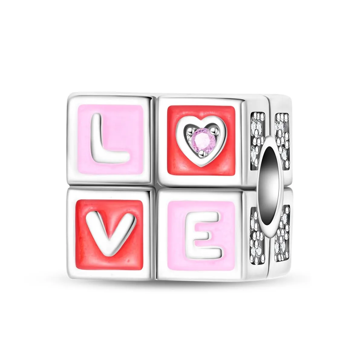 QIKAOLA Ciondolo Bead Charm Perline in argento sterling S925 per bracciali e collane europee per donne - immagine 1
