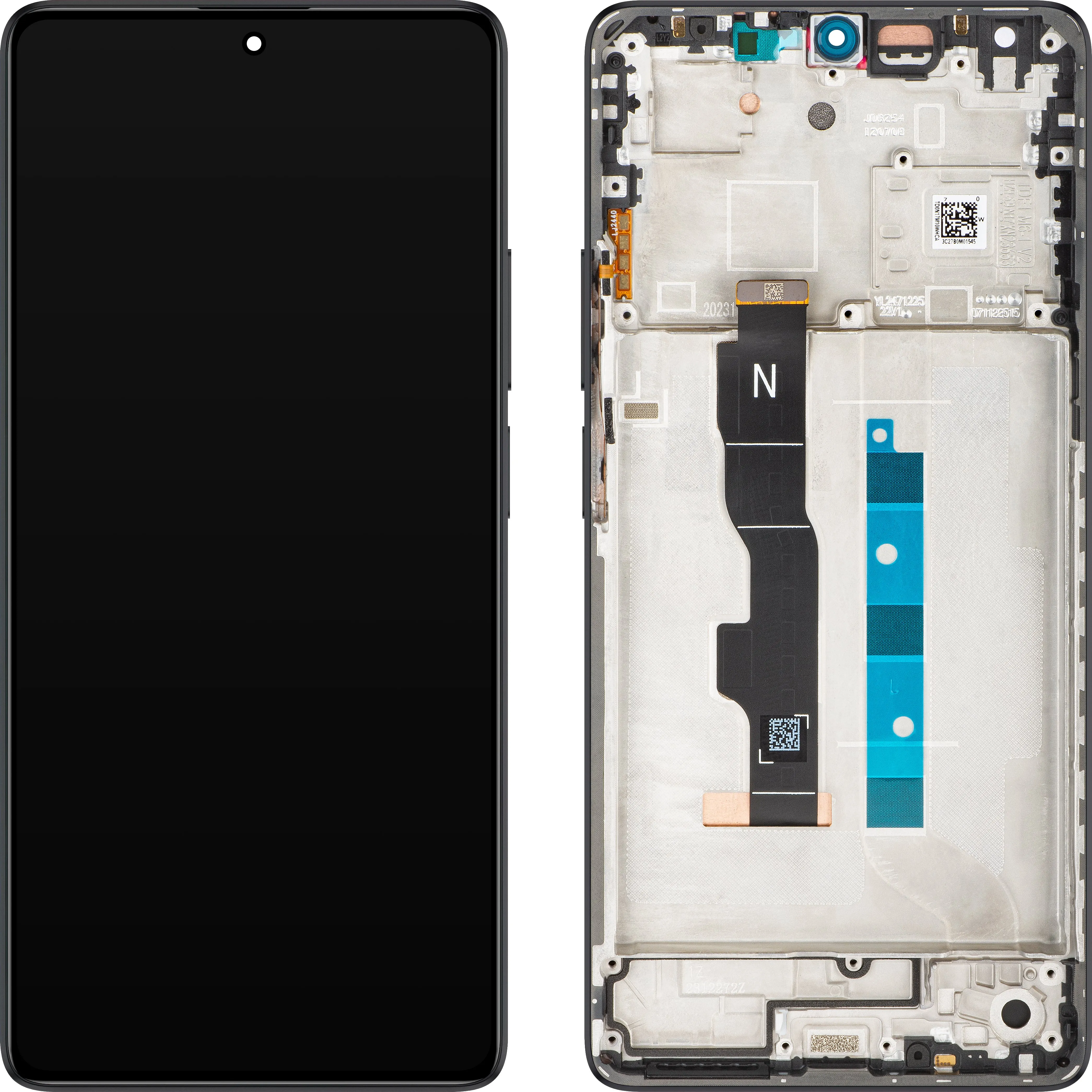 Display con Touchscreen Xiaomi Redmi Note 13 5G, con Cornice, Nero (Graphite Black), Service Pack 5600020N1700 - immagine 1