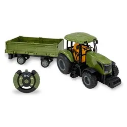 Radiocomando Trattore con rimorchio 2,4 GHz scala 1:24 (50cm) Verde 2492 - immagine 1