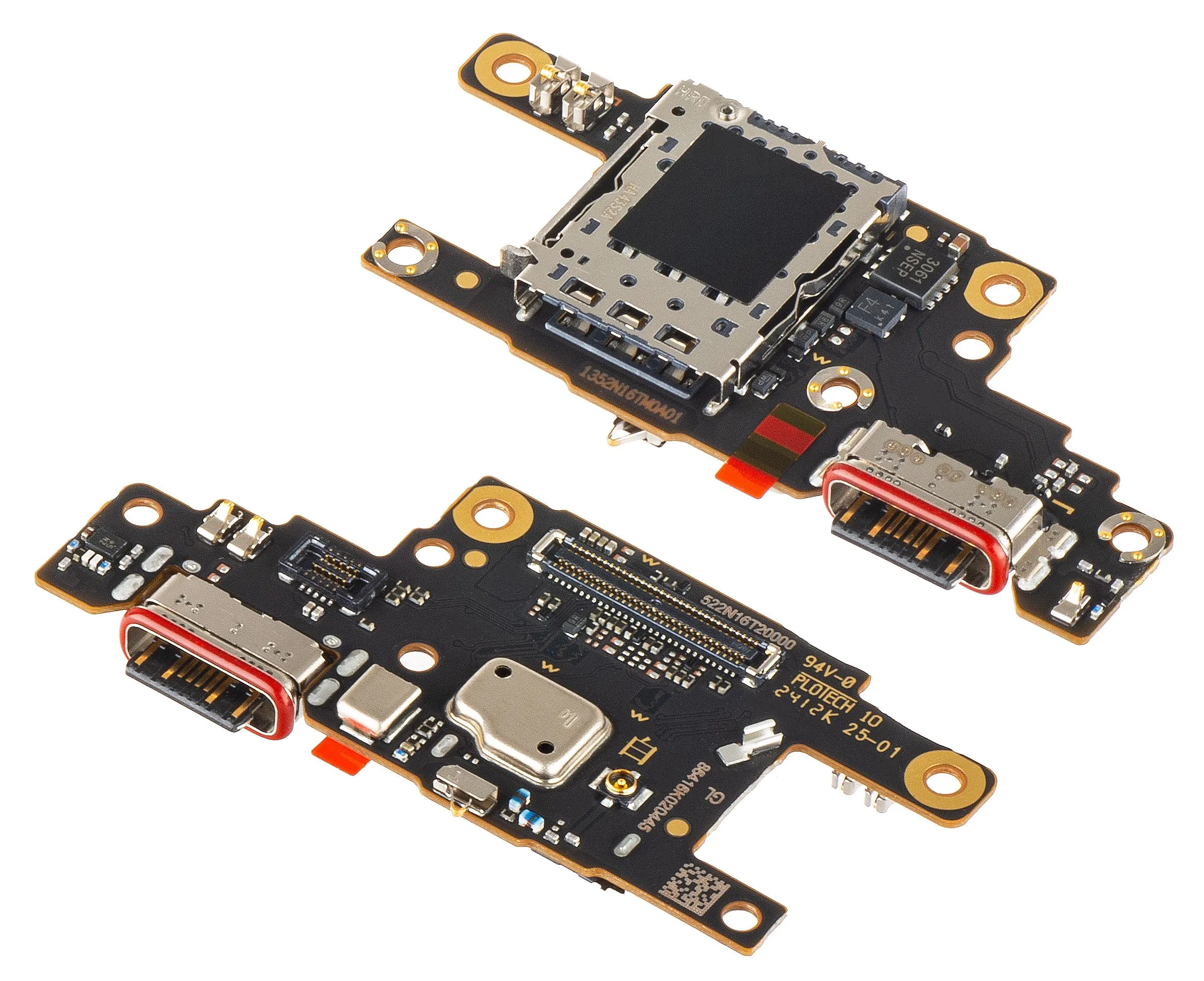 Scheda con Connettore di Ricarica - Microfono - Modulo Lettore SIM Xiaomi Poco F6, Service Pack 5600010N16T00 - immagine 1