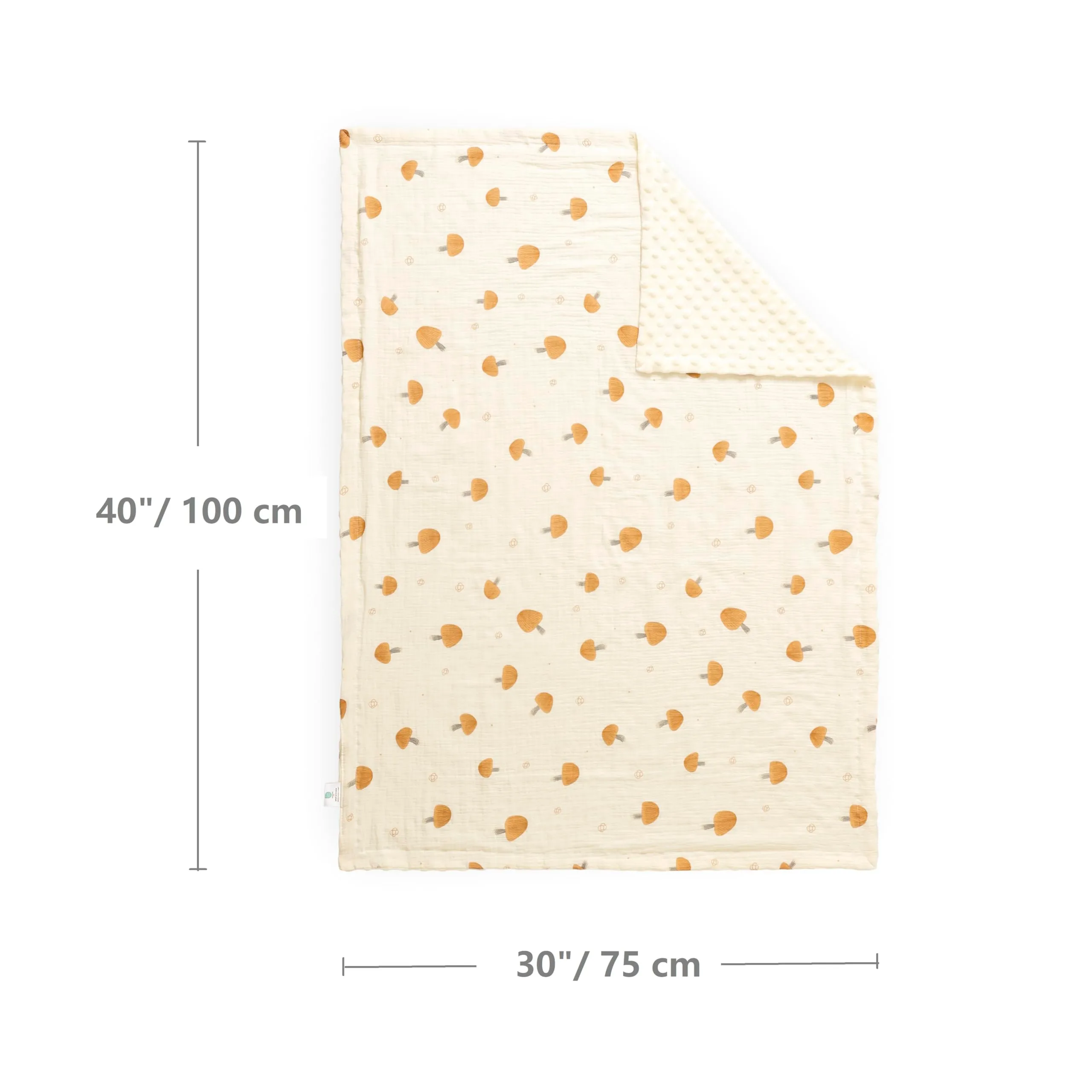 CREVENT 2 pezzi 75 x 100 cm coperta morbida e calda per neonati e bambini piccoli per culla – Nuvola grigia + seta mussola - immagine 9