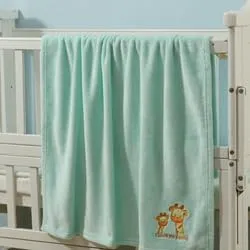 CREVENT 2 pezzi 75 x 100 cm morbida coperta calda per neonati e bambini – lettino grigio nuvola + giraffa verde - immagine 5