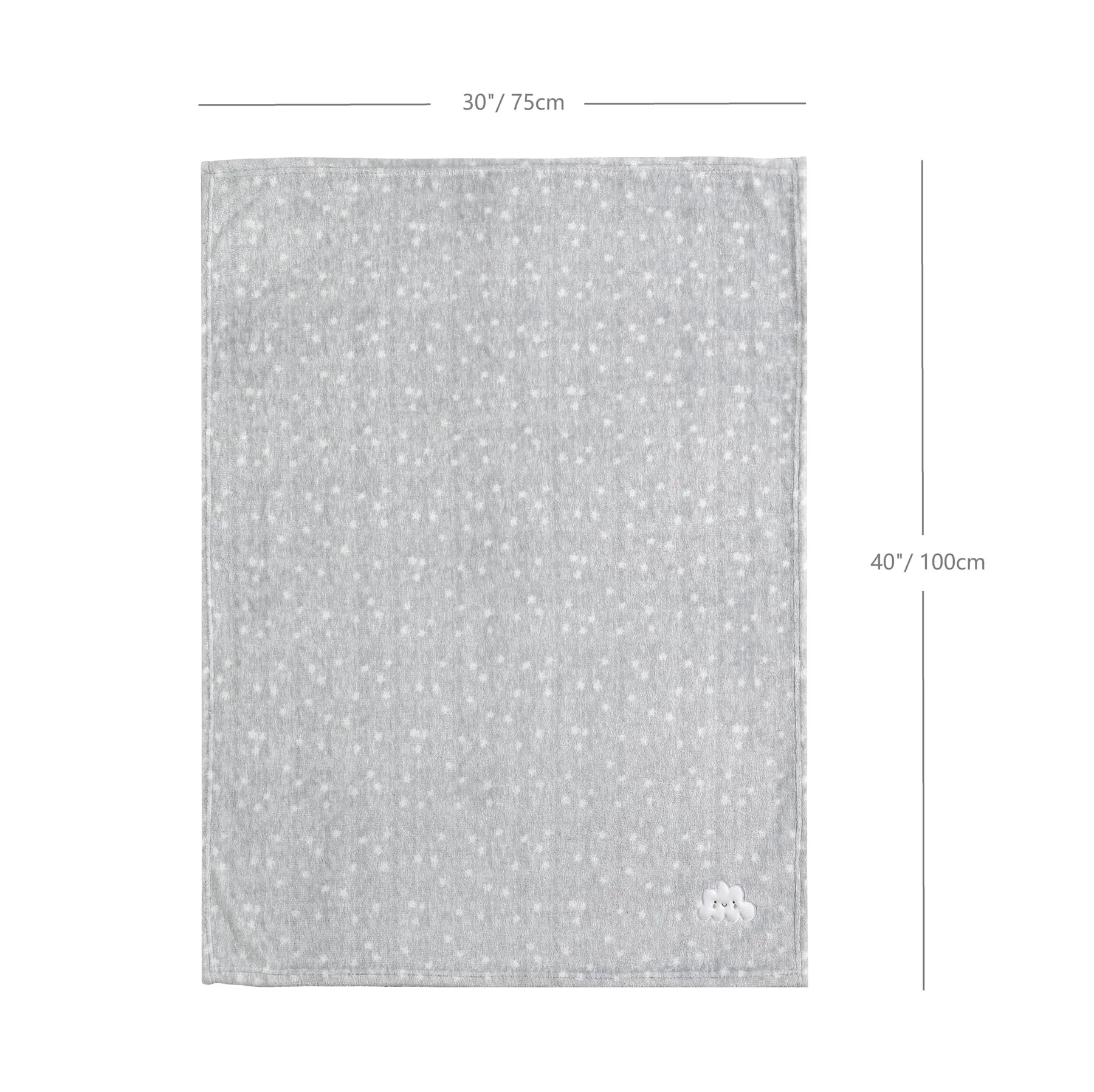 CREVENT 2 pezzi di coperte da 80x100 cm, morbide e calde, per neonati e bambini, per culla, lettino, passeggino - Nuvola grigia + cuore rosa in maglia - immagine 9