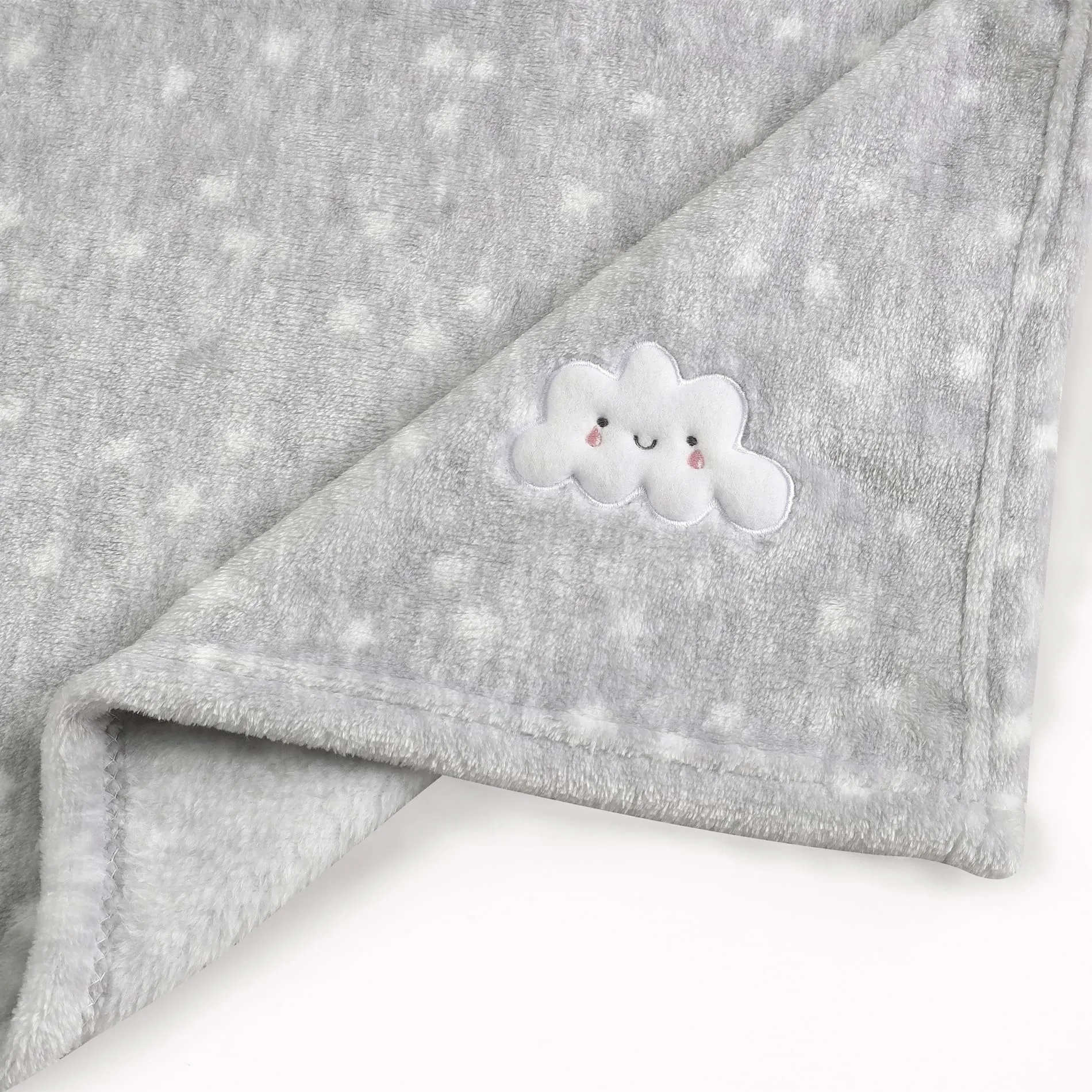 CREVENT 2 pezzi 75 x 100 cm Coperta soffice e calda per neonati e bambini piccoli per lettino e passeggino - Nuvola grigia + Visone Dinosauro - immagine 8