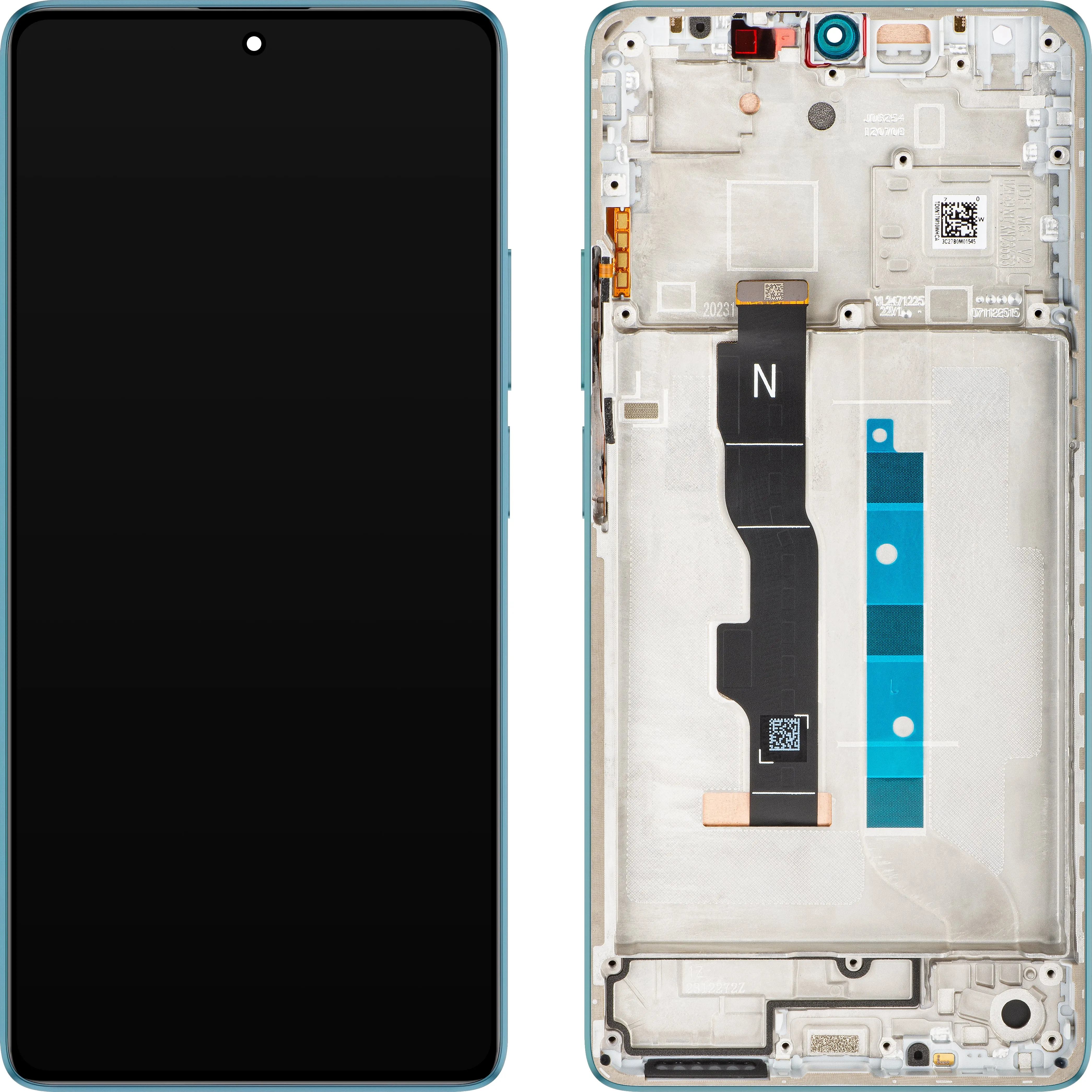 Display con Touchscreen Xiaomi Redmi Note 13 5G, con Cornice, Blu (Ocean Teal), Service Pack 5600030N1700 - immagine 1