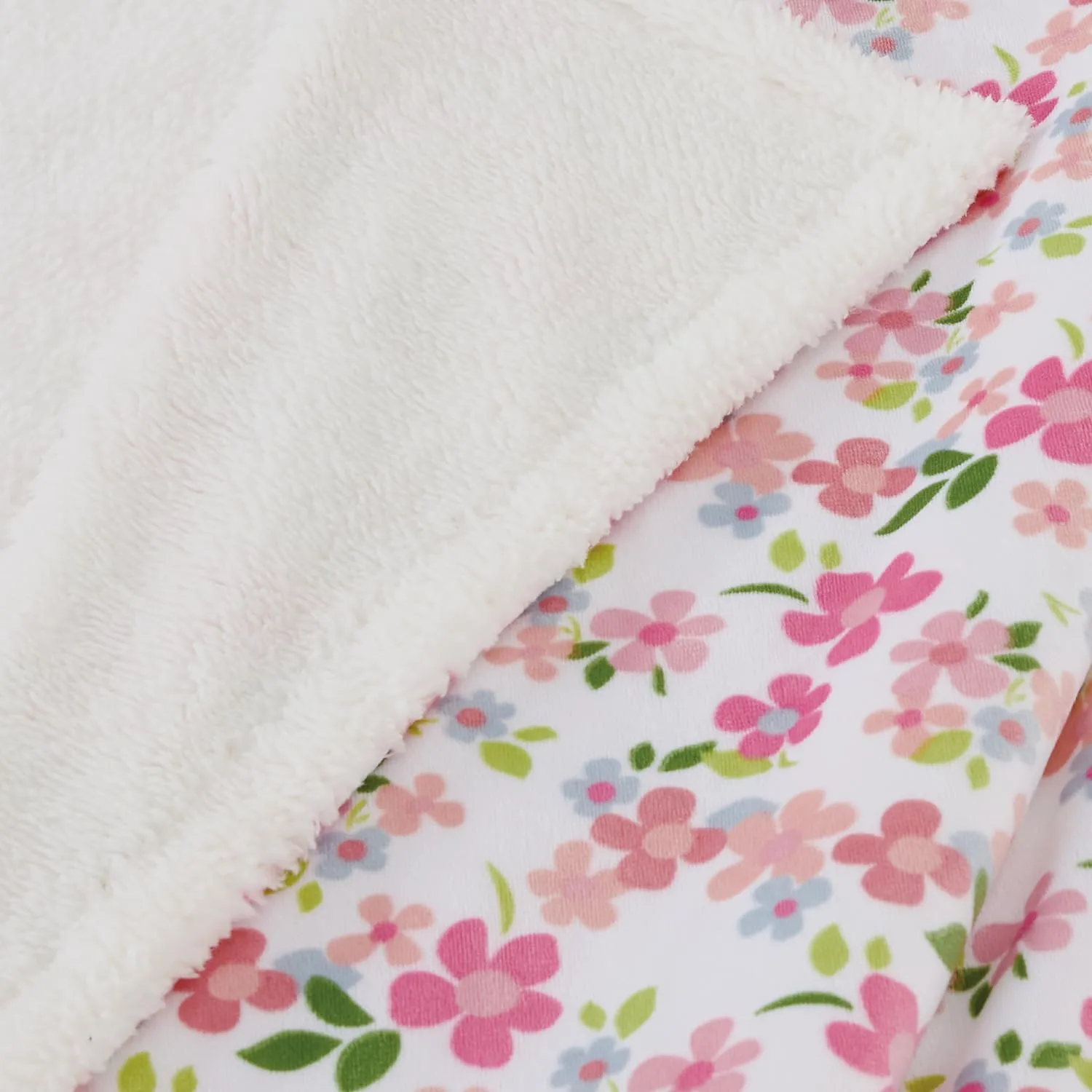 CREVENT 2Pz Coperte 75cmX100cm Morbide e Calde per Bambini, per Lettino, Culla, Passeggino - Nuvola Grigia + Fiore Selvatico Color Zafferano - immagine 7