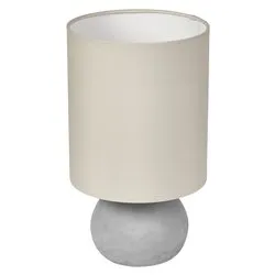 Lampada tavolo DECOR IMPACT TABLE Beige and Grey (1 luce - 40 W - E27) (22x38cm) - immagine 1
