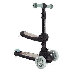 Monopattino bimbi Cavalcabile 2 in 1 con luci led (max50Kg) DEBE 2 Nero HULA00019 - immagine 1