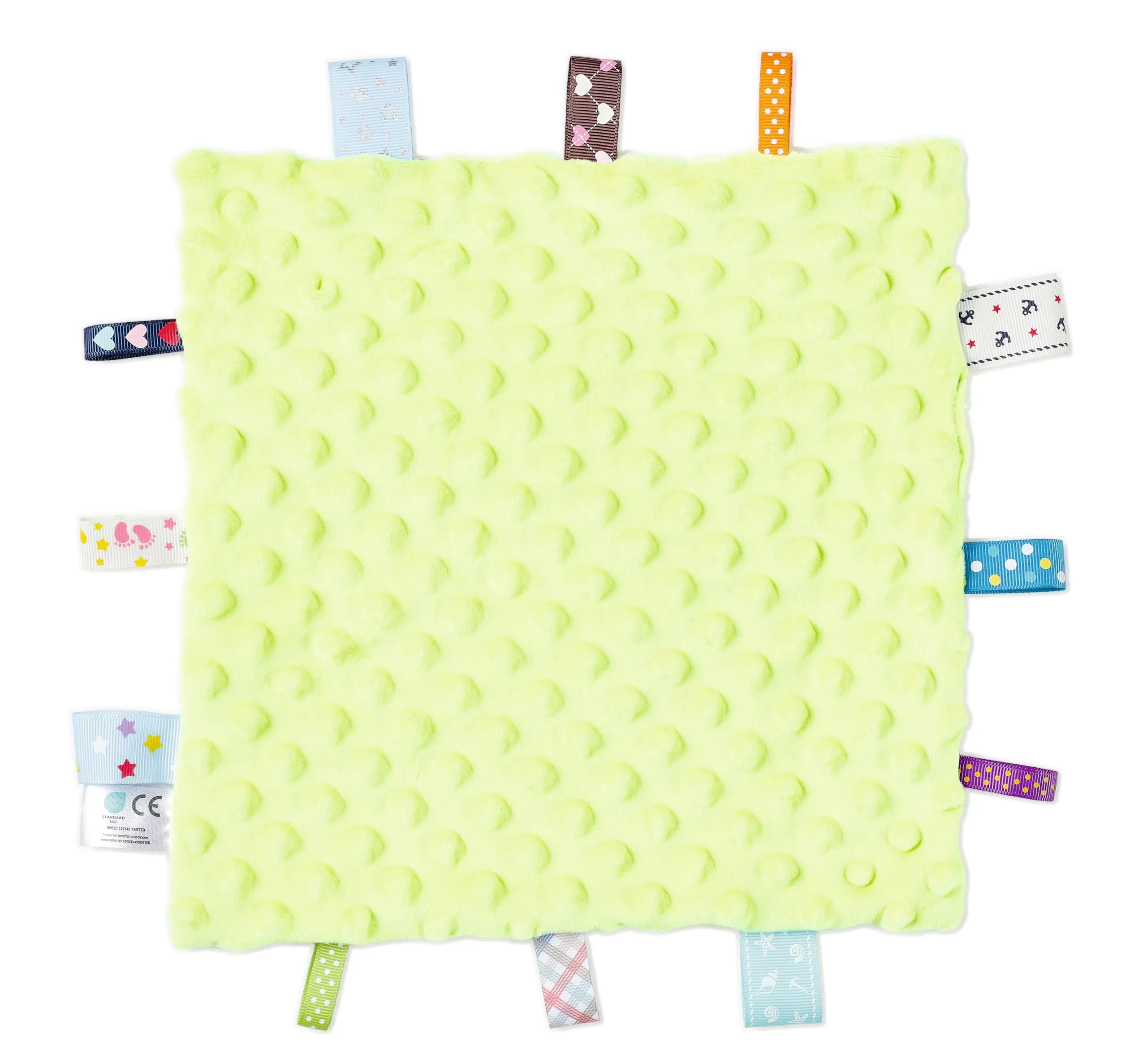 CREVENT Lenzuolo di Sicurezza per Bambini, Morbida Coperta per Neonati, Coperta Sensoriale in Peluche per Bambine, Compagno di Sonno Rilassante, 24X24cm 10"X10" 2 Pezzi - immagine 2