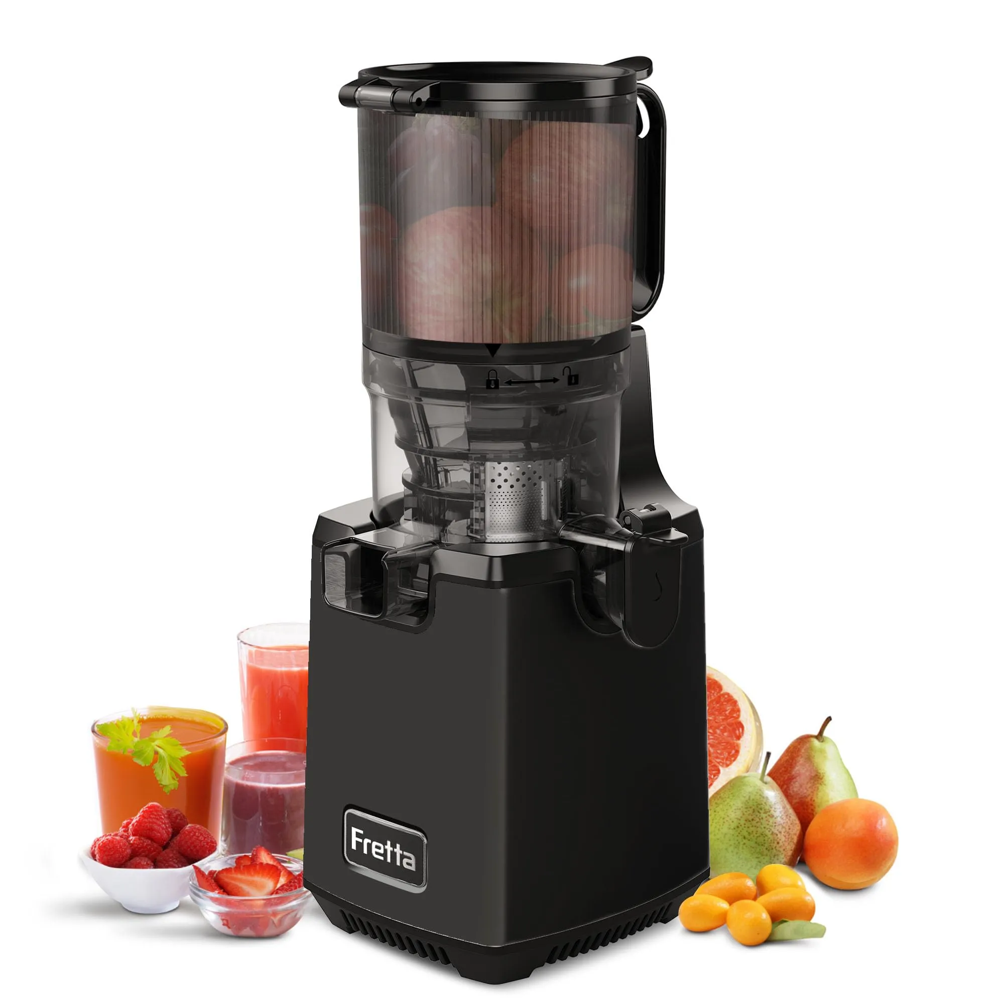 Fretta Estrattore di succo a freddo, 250W, bocca da 135 mm (Nero) - immagine 1
