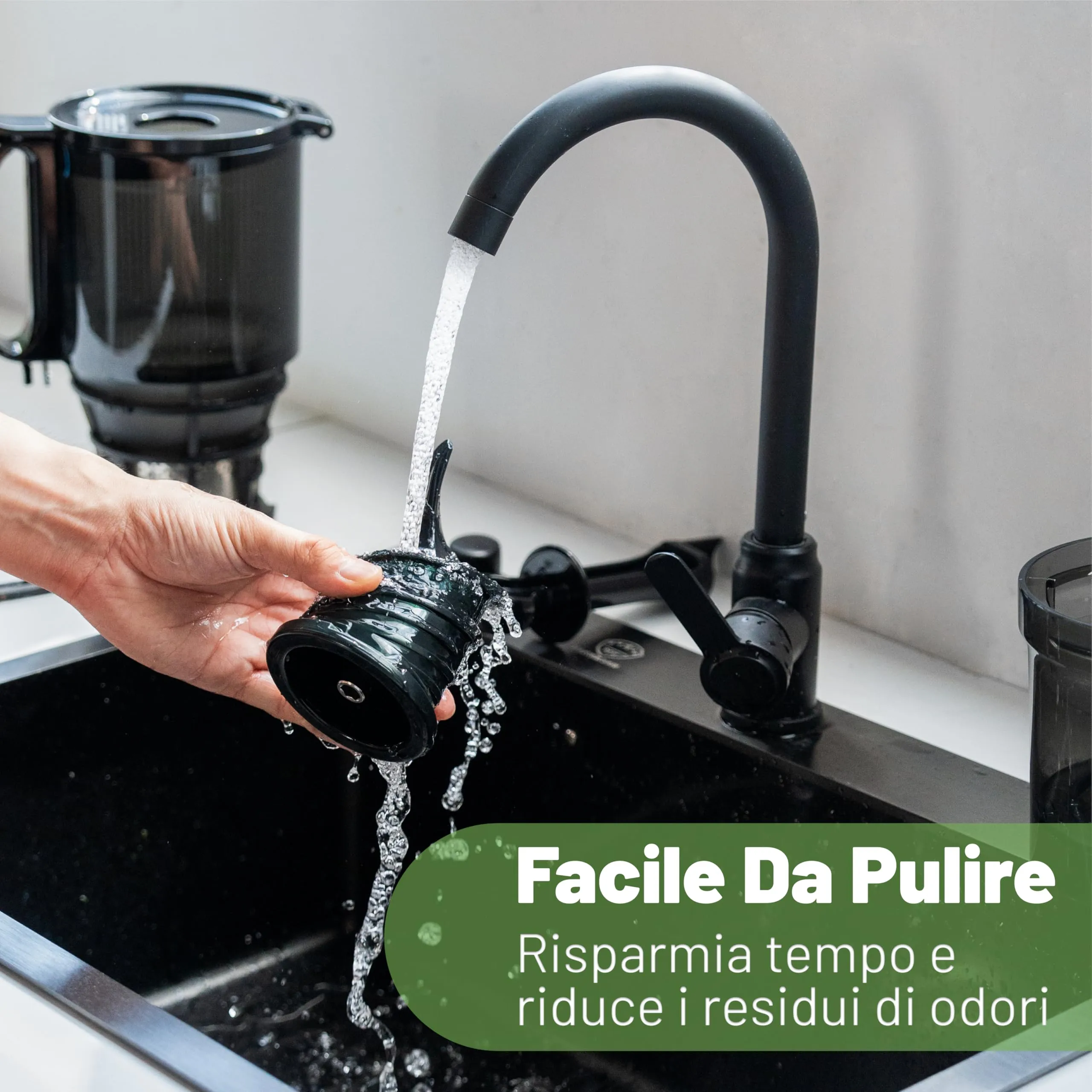 Fretta Estrattore di succo a freddo, 250W, bocca da 135 mm (Nero) - immagine 5