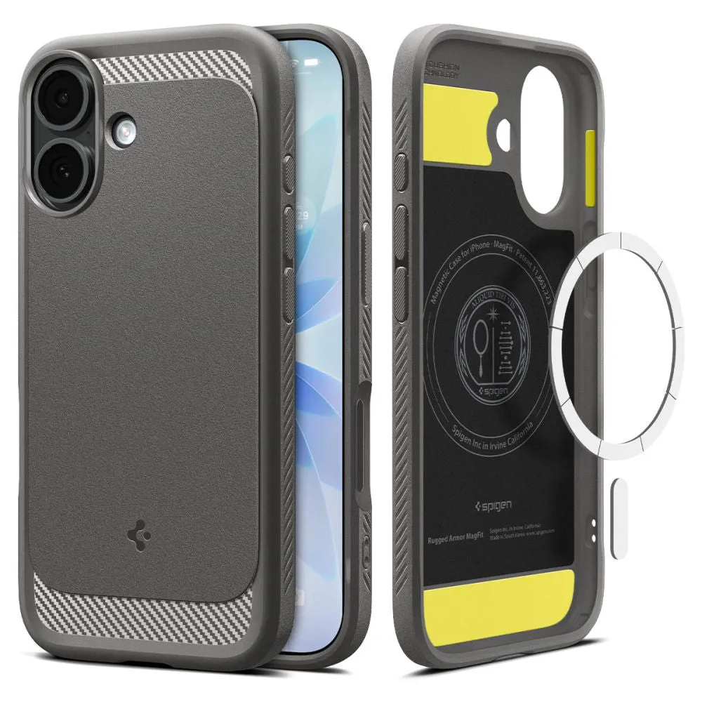 Custodia MagSafe per Apple iPhone 17, Spigen, Rugged Armor, Grigio ACS10368 - immagine 1