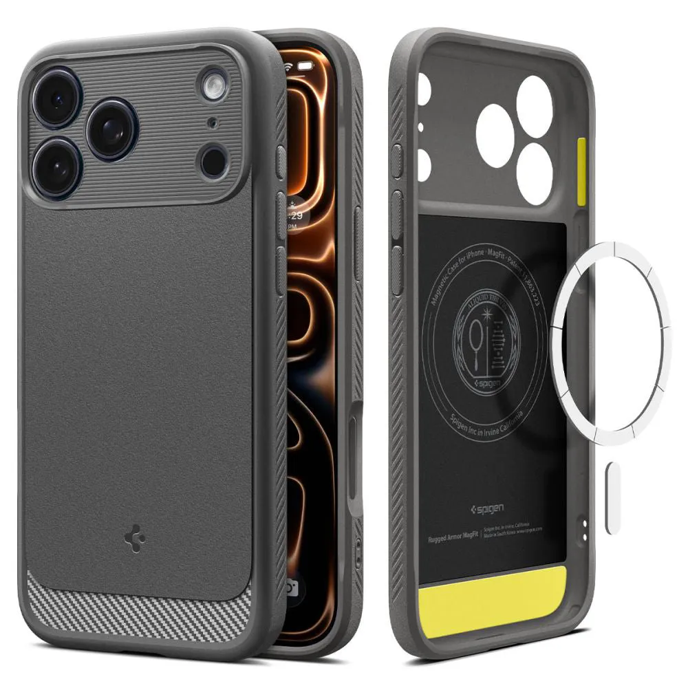 Custodia MagSafe per Apple iPhone 17 Pro, Spigen, Rugged Armor, Grigio ACS10330 - immagine 1