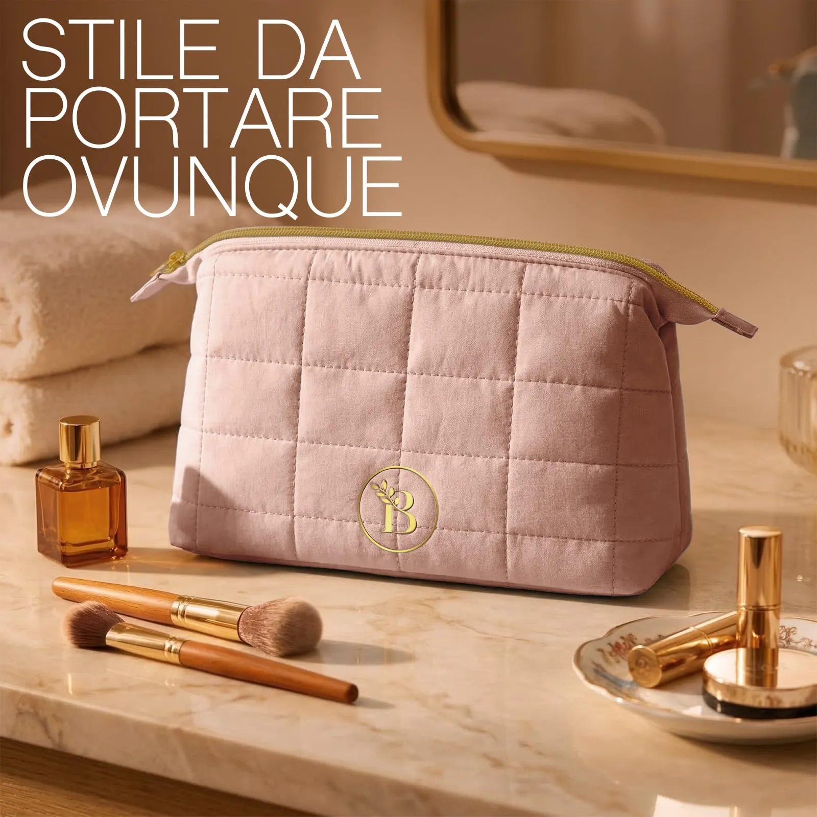 Make Up Bag - Porta Trucchi da Viaggio con Scomparti Interni - immagine 3