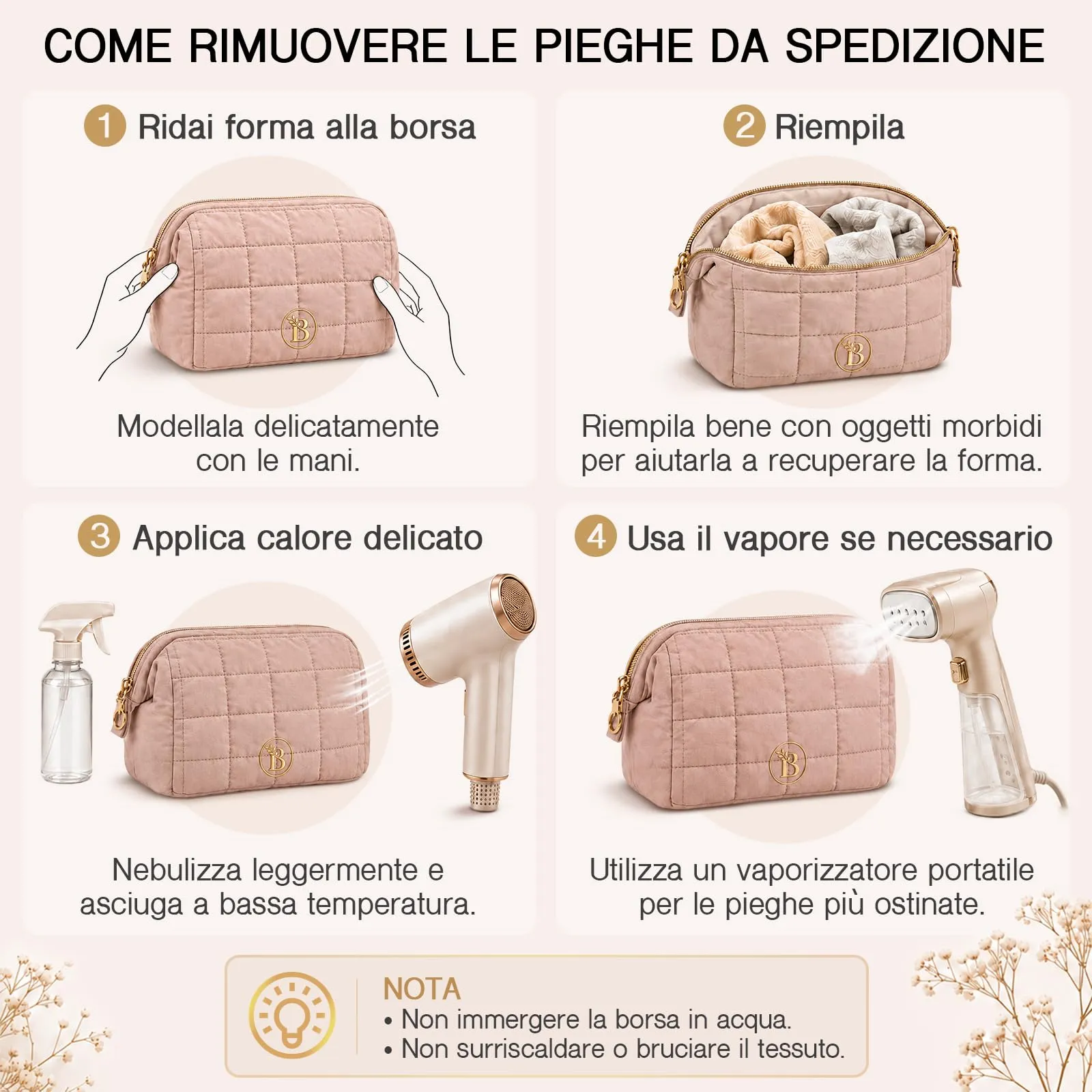 Make Up Bag - Porta Trucchi da Viaggio con Scomparti Interni - immagine 8