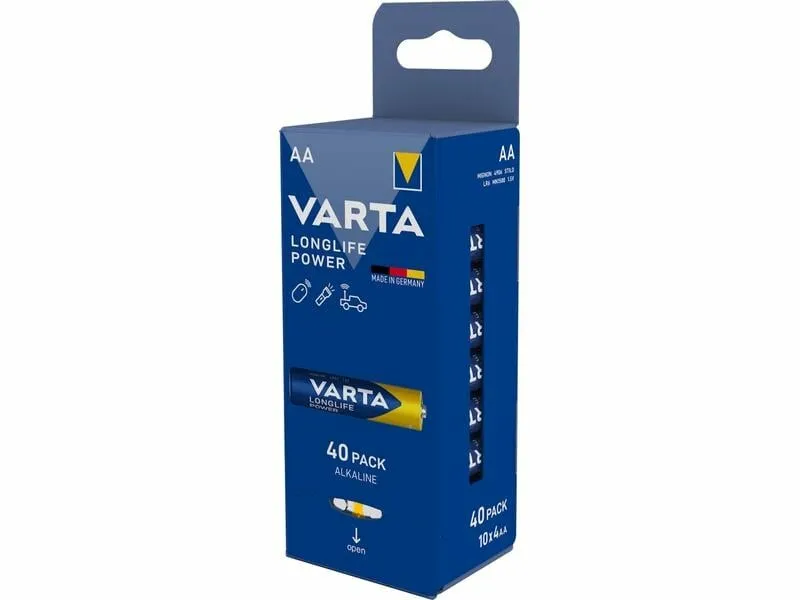 Batteria Varta Longlife Power 4906, AA / LR6, Set da 40 pezzi - immagine 1