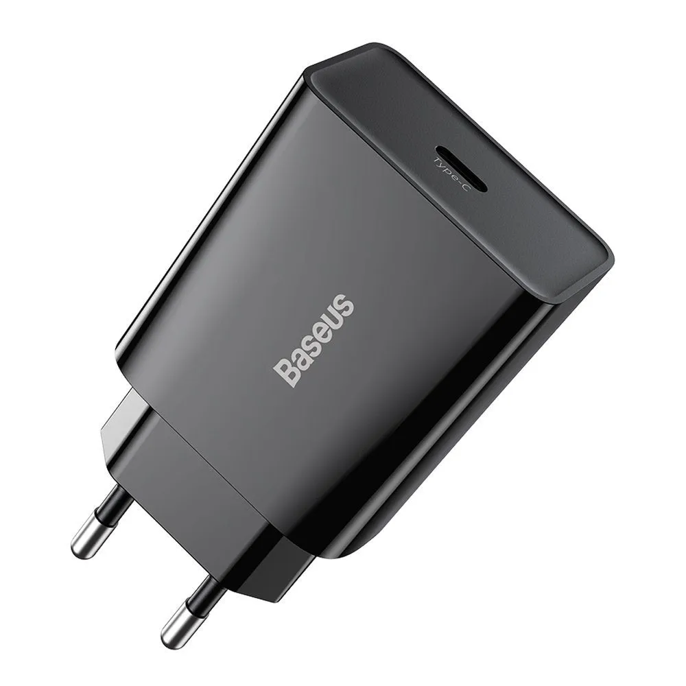 Caricatore da rete Baseus Speed, 20W, 3A, 1 x USB-C, Nero CCFS-SN01 - immagine 1