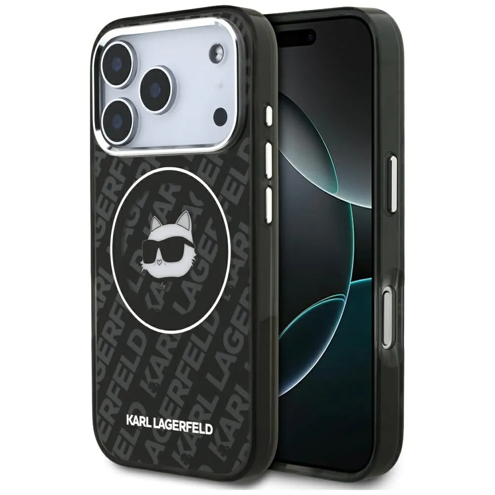 Custodia MagSafe per Apple iPhone 17 Pro Max, Karl Lagerfeld, IML Choupette's Head, Nera - immagine 1