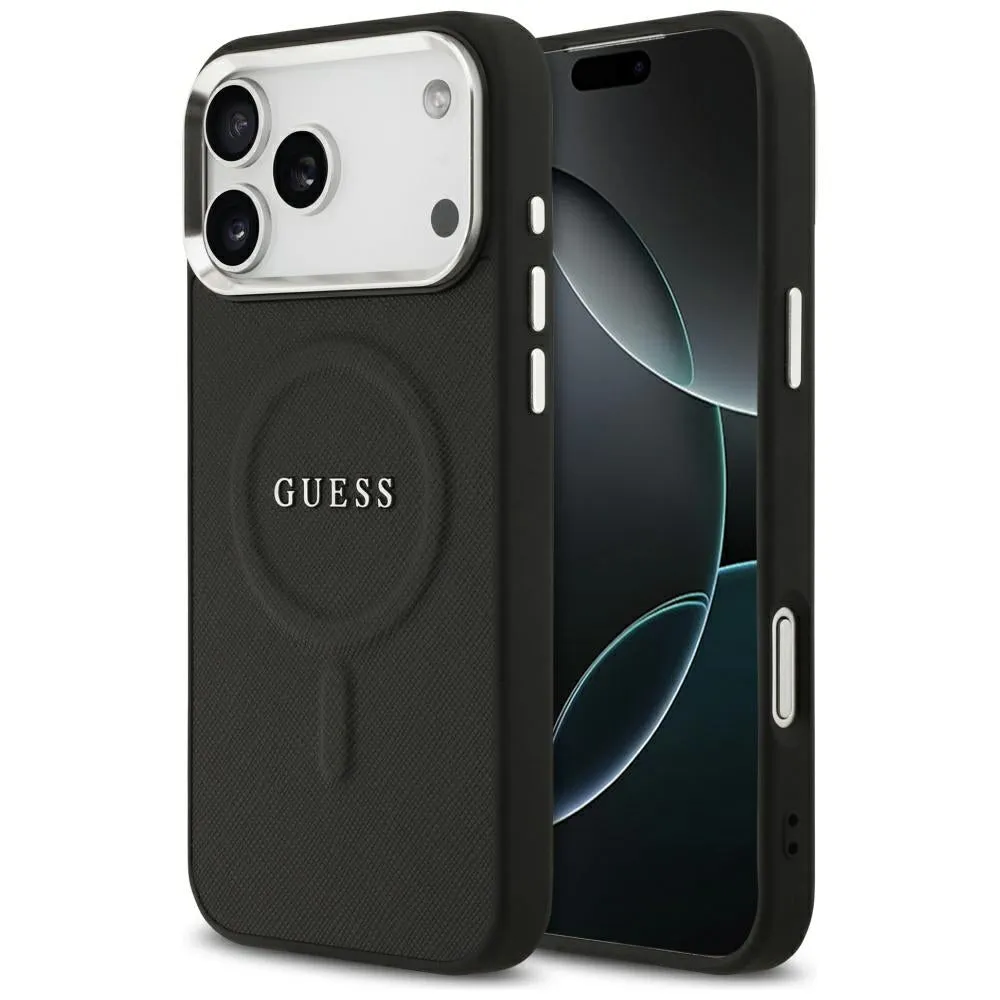 Custodia MagSafe per Apple iPhone 17 Pro Max, Guess, Classic Logo, Nera - immagine 1