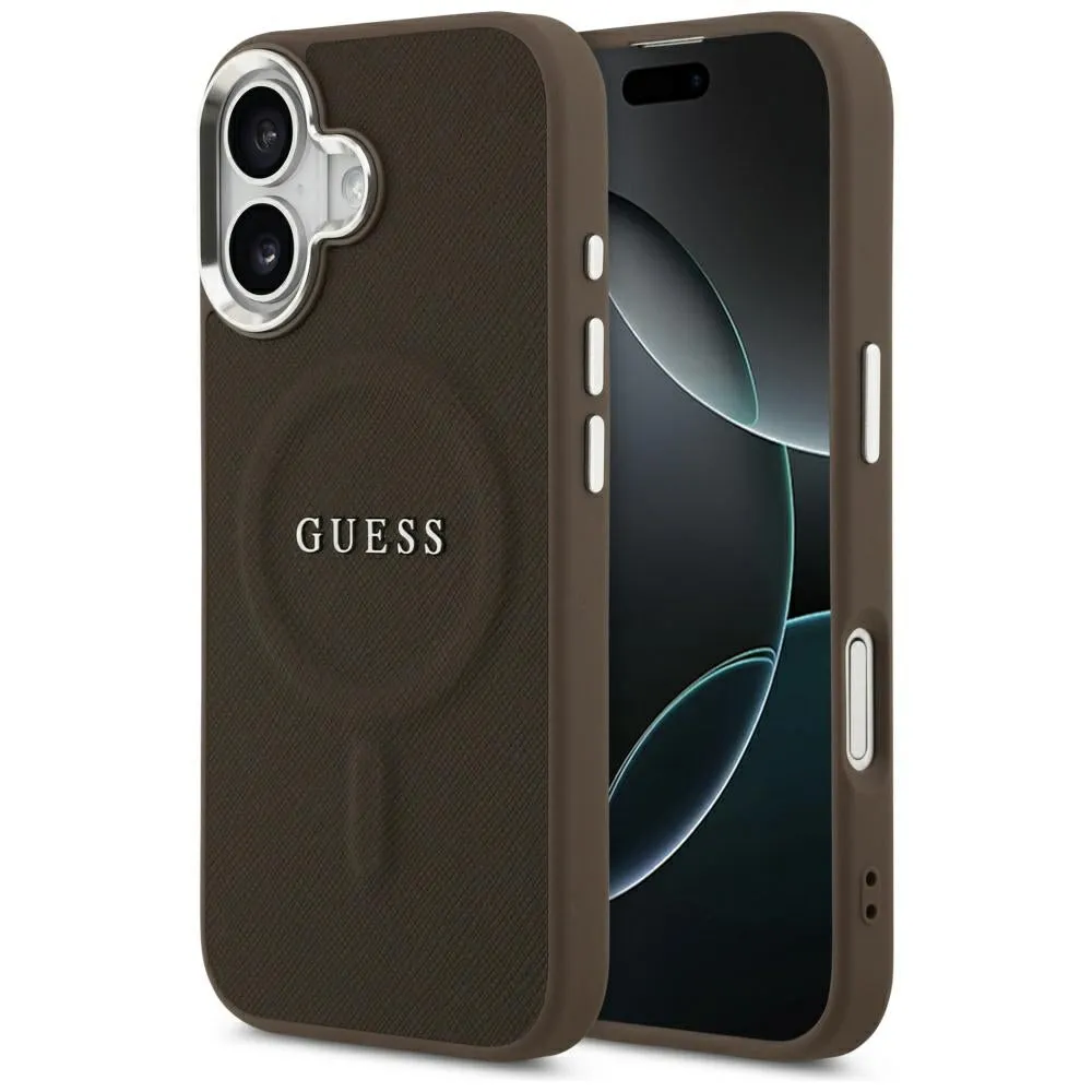 Custodia MagSafe per Apple iPhone 17, Guess, Classic Logo, Marrone - immagine 1