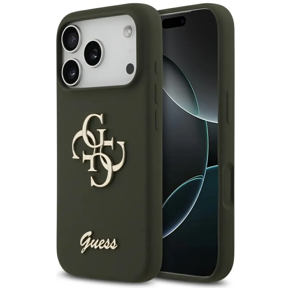 Custodia per Apple iPhone 17 Pro Max, Guess, Big 4G Script, Kaki - immagine 1