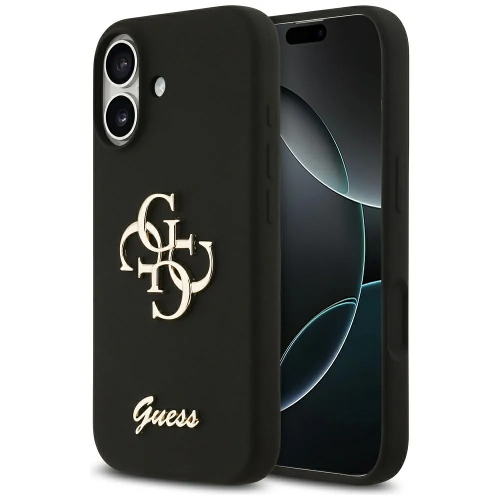 Custodia per Apple iPhone 17, Guess, Big 4G Script, Nera - immagine 1