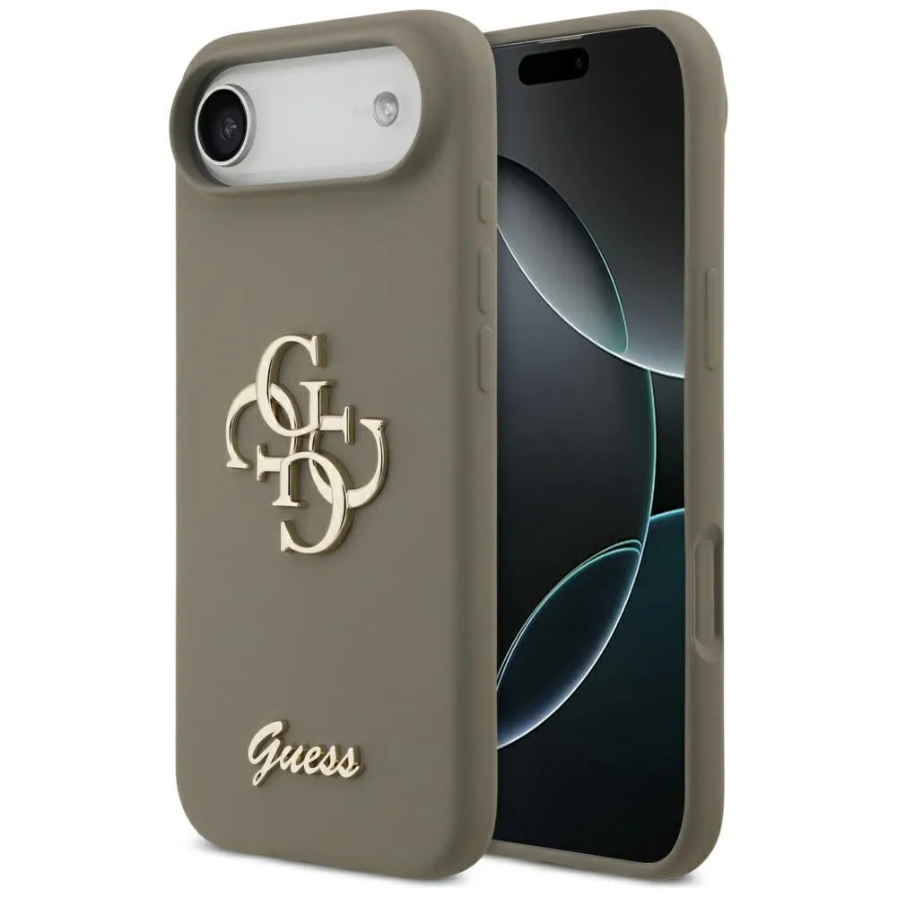 Custodia per Apple iPhone 17 Air, Guess, Big 4G Script, Marrone - immagine 1