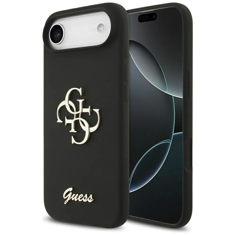 Custodia per Apple iPhone 17 Air, Guess, Big 4G Script, Nera - immagine 1