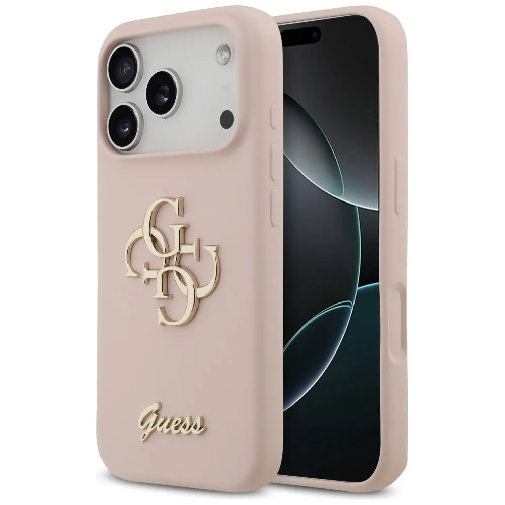 Custodia per Apple iPhone 17 Pro, Guess, Big 4G Script, Rosa Chiaro - immagine 1