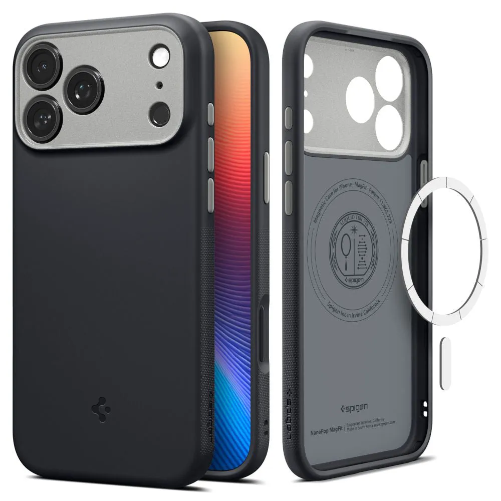 Custodia MagSafe per Apple iPhone 17 Pro, Spigen, Caseology Nano Pop, Nera ACS10328 - immagine 1
