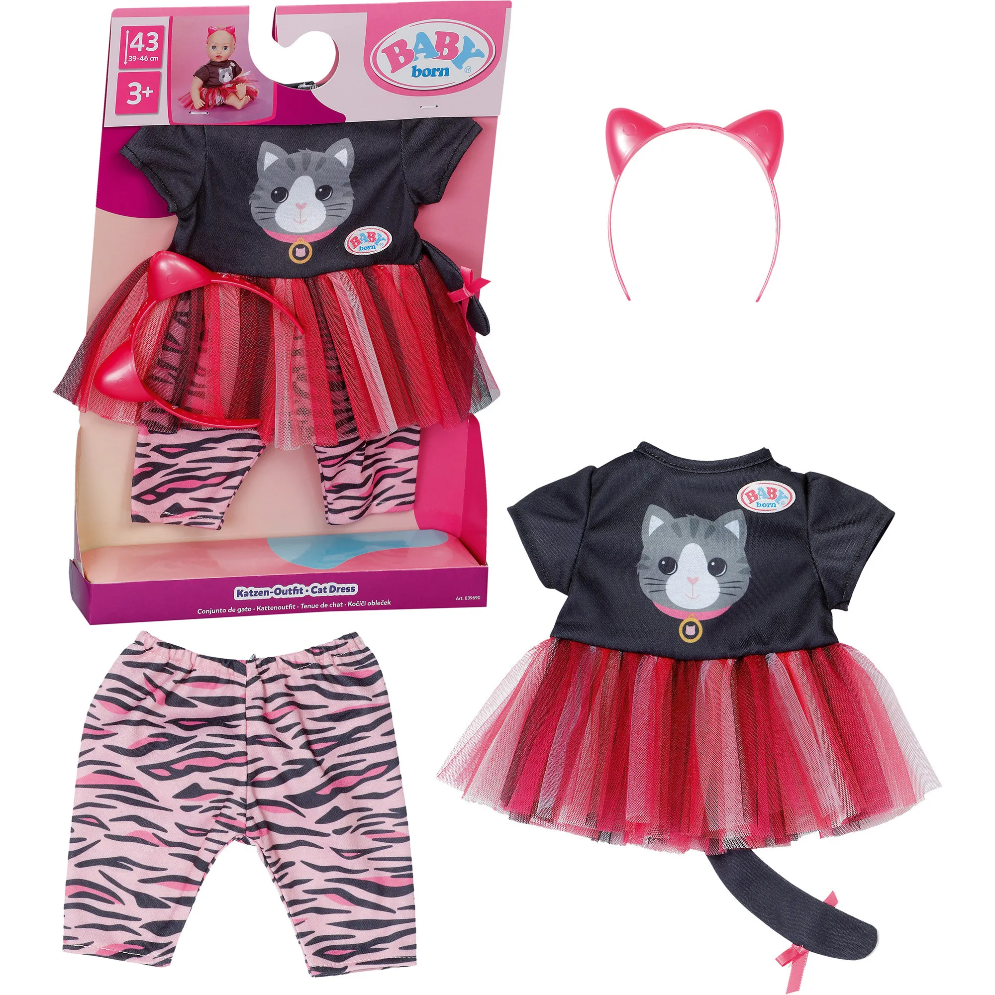 BABY born® Costume da gatto 43cm, Accessori della bambola - immagine 1