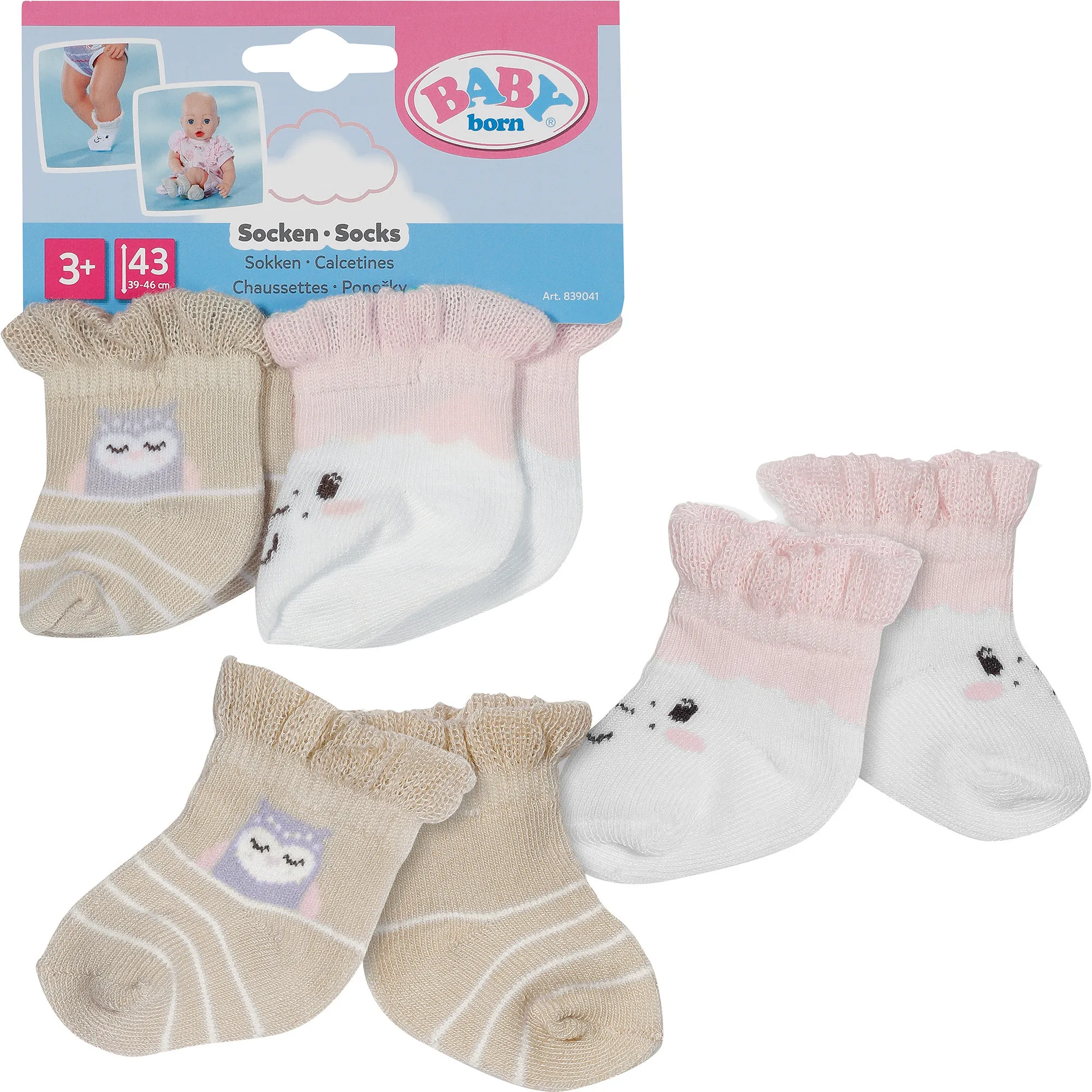 BABY born Calzini Pecora 2 paia 43cm, Accessori della bambola - immagine 1