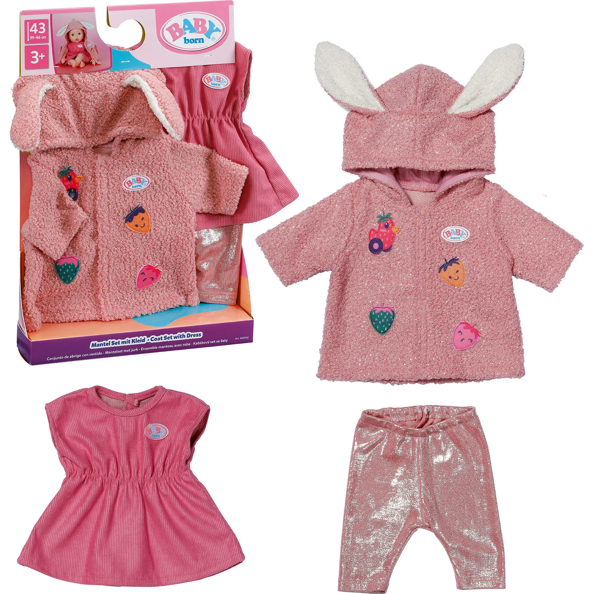 BABY born® Set cappotto con vestito 43cm, Accessori della bambola - immagine 1