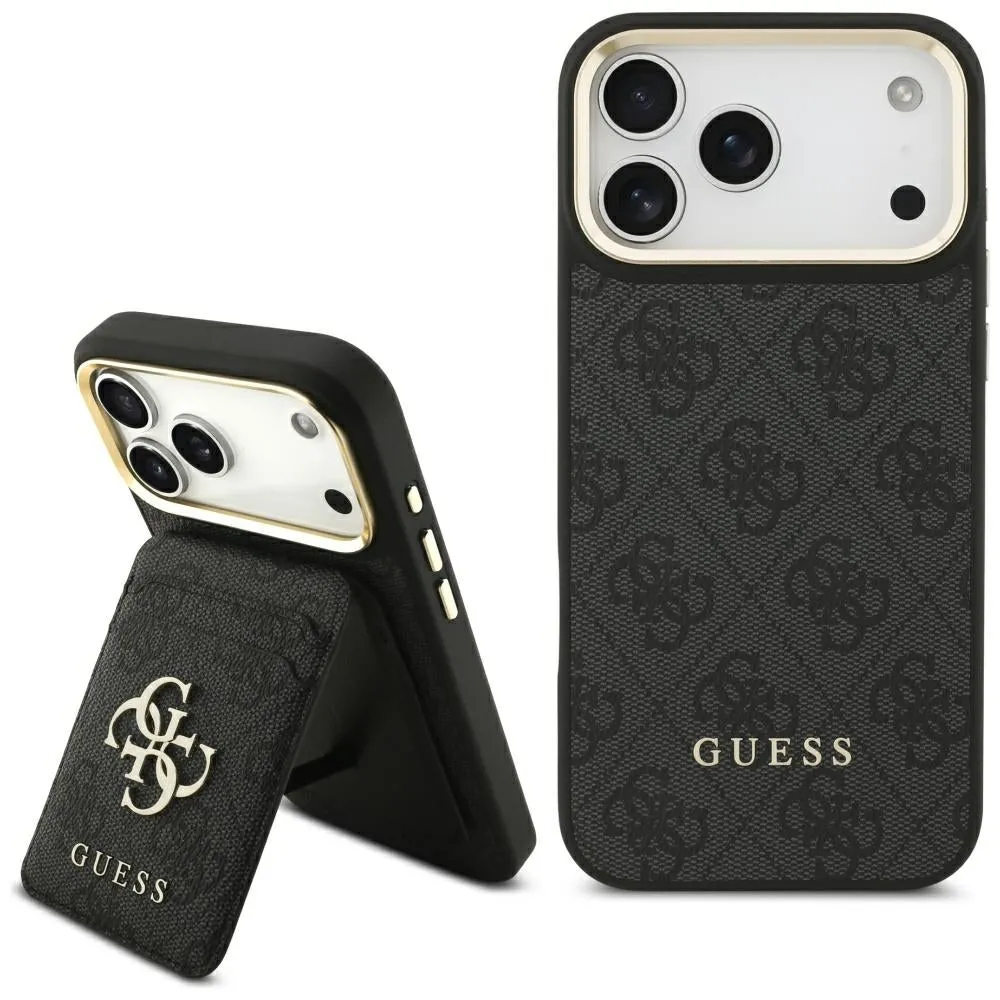 Custodia MagSafe per Apple iPhone 17 Pro Max, Guess, Cardslot 4G, Nera - immagine 1