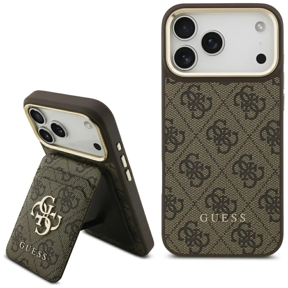Custodia MagSafe per Apple iPhone 17 Pro, Guess, Cardslot 4G, Marrone - immagine 1