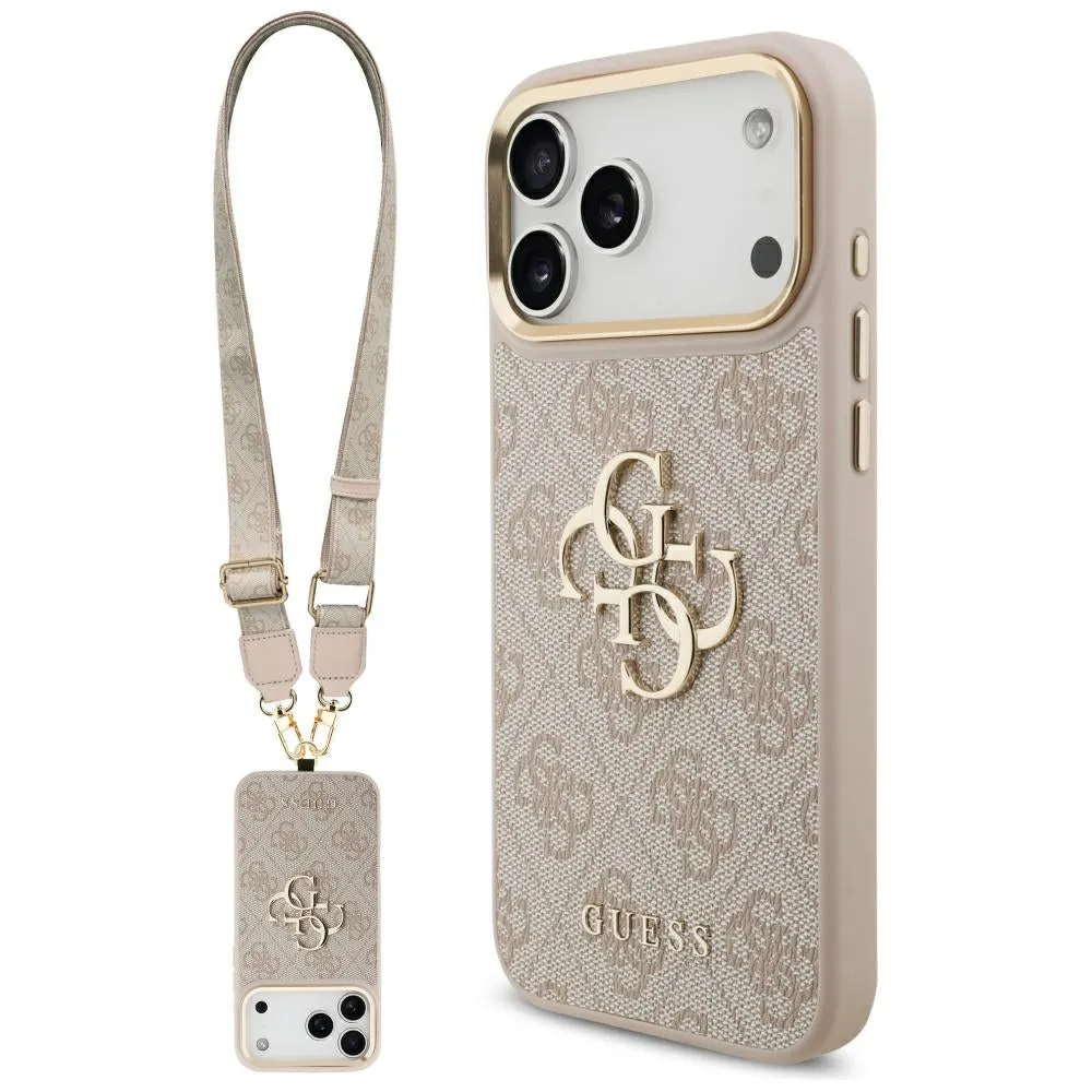 Custodia per Apple iPhone 17 Pro Max, Guess, Big 4G Classic Logo with Big Strap, Rosa - immagine 1
