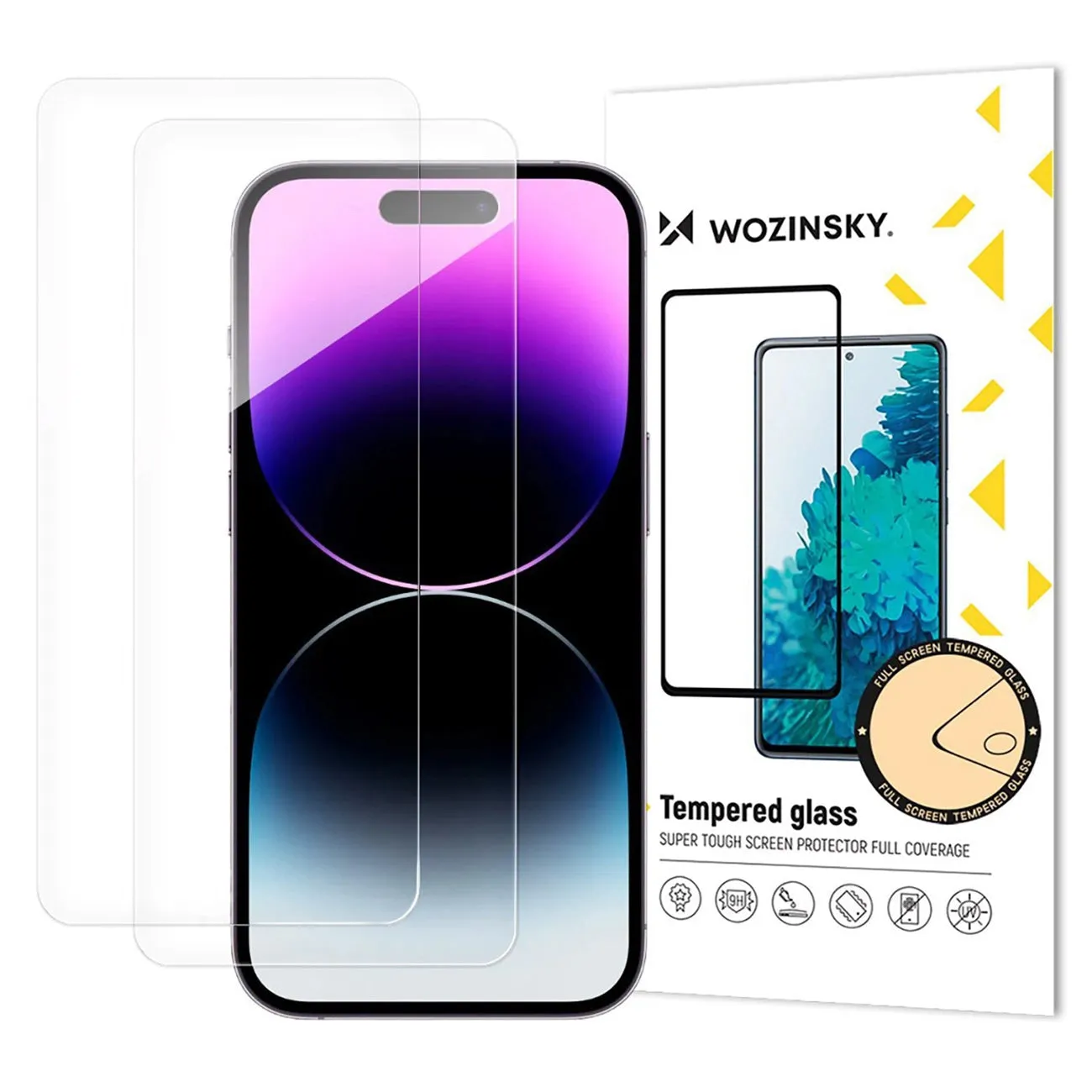 Pellicola Protettiva Schermo WZK per Apple iPhone 17 Air, Vetro Temperato, Full Glue, Set 2 pezzi - immagine 1