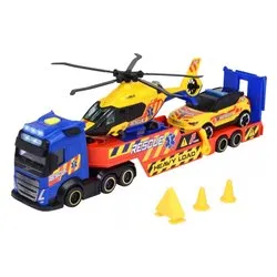 Camion Volvo FH16 con elicottero e veicolo soccorso (40cm) DICKIE 203717005 - immagine 1