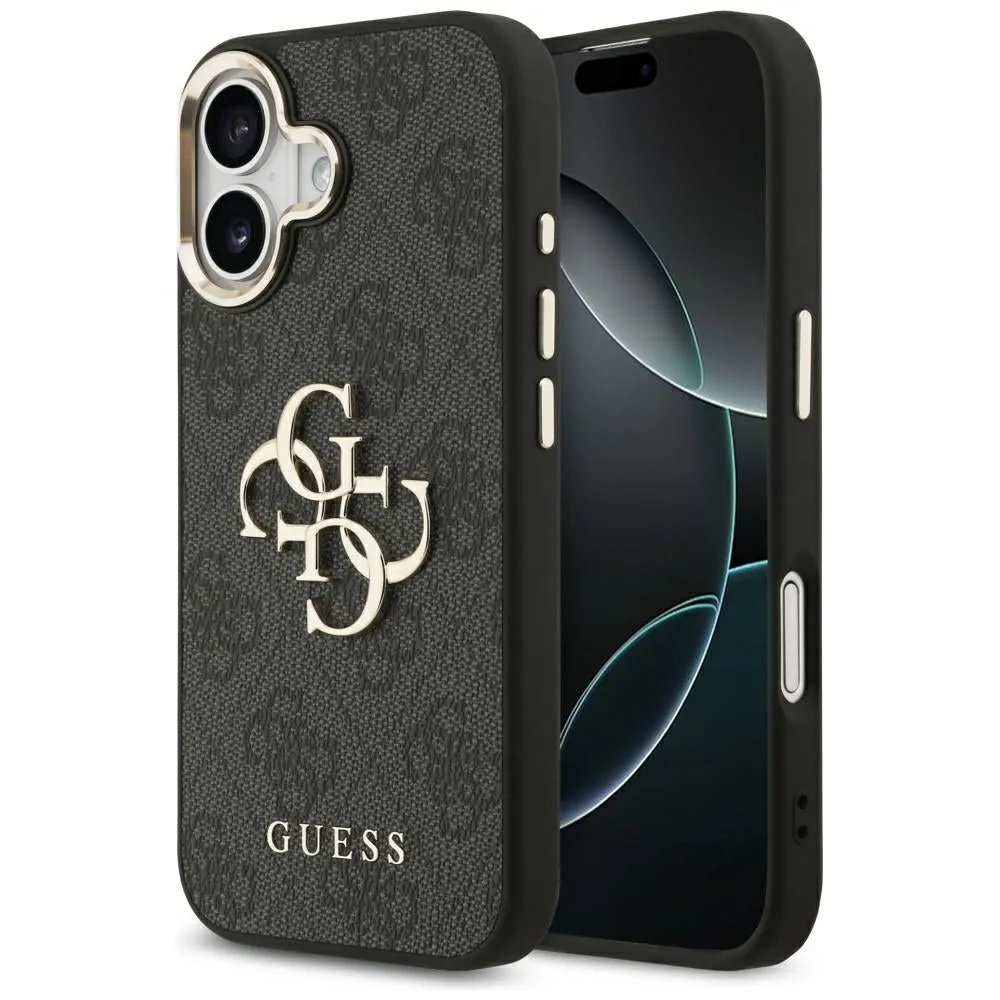 Custodia per Apple iPhone 17, Guess, Big 4G Logo Classic, Nero Dorato - immagine 1