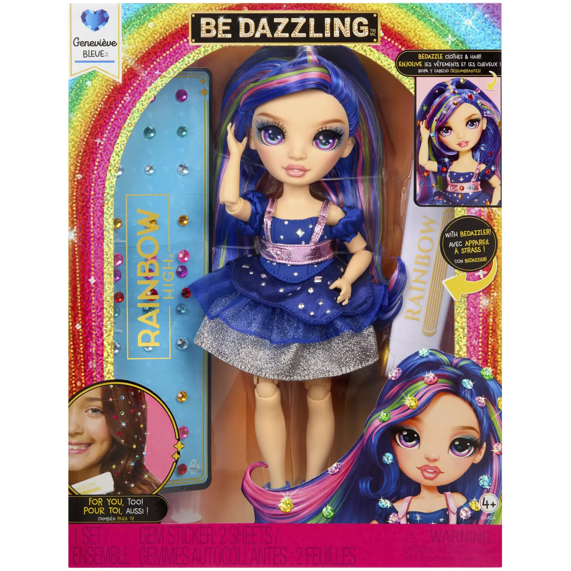 Rainbow High Be Dazzling Fashion Dolls - Genevieve Bleue, Bambola - immagine 1